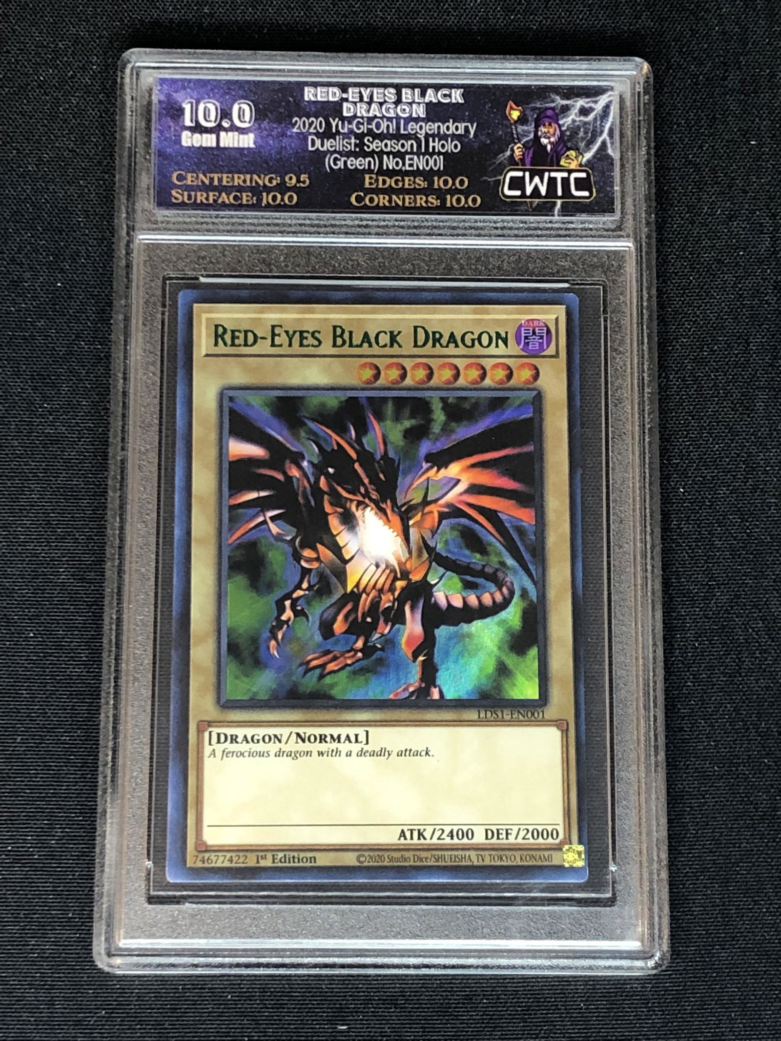 Red-Eyes Black Dragon Green Graded CWTC 10 (1 of 1)