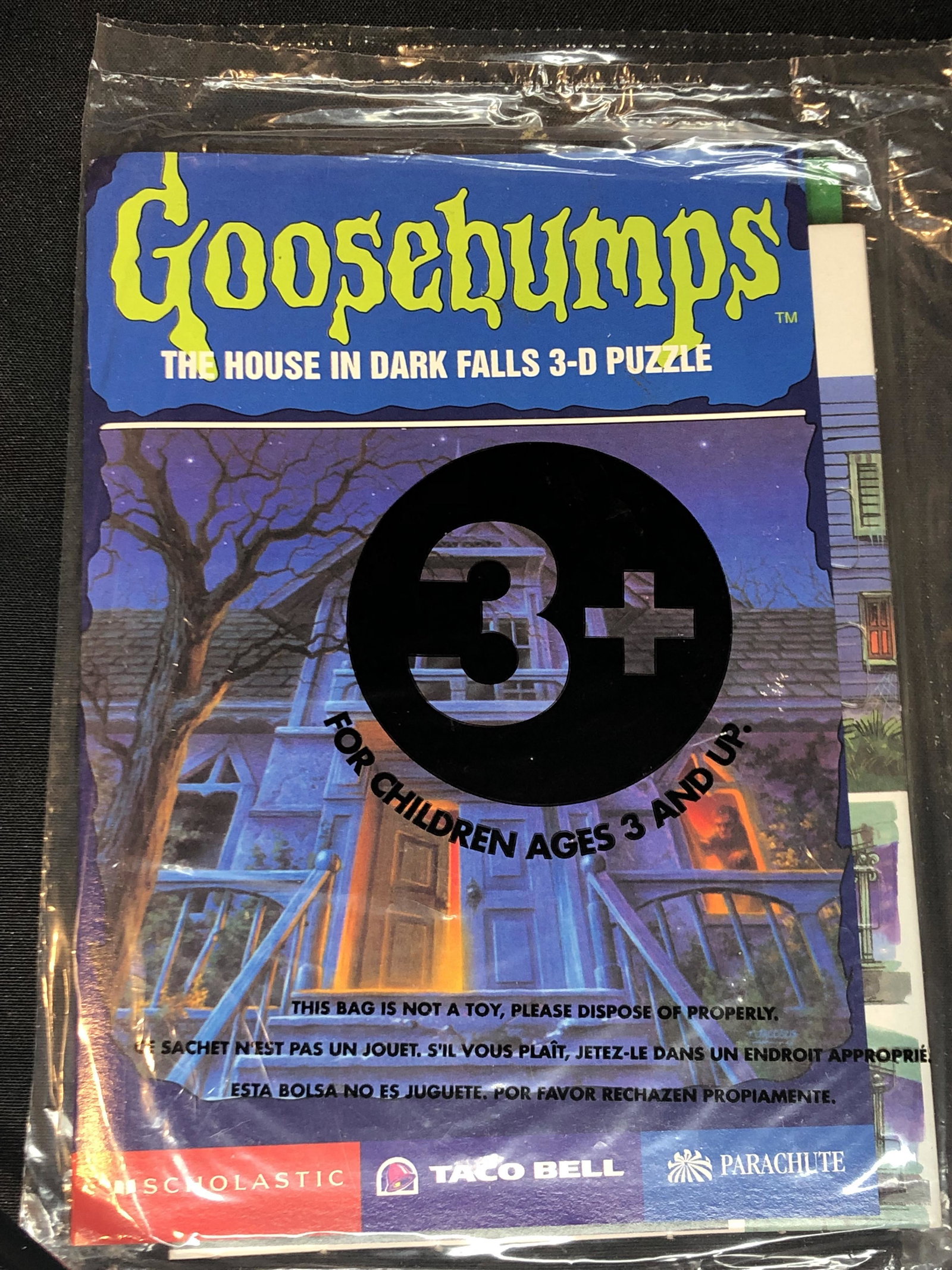 Vintage Taco Bell Promo Goosebumps - The House in Dark Falls 3D Puzzle: Vintage Taco Bell Promo Goosebumps - The House in Dark Falls 3D Puzzle