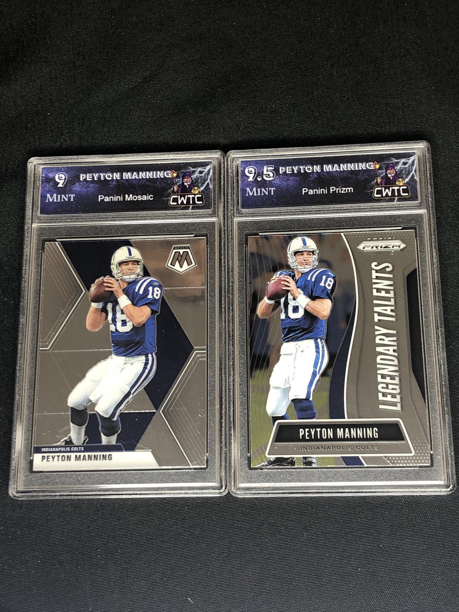Peyton Manning Panini Football Cards Graded - Lot of 2 (1 of 1)