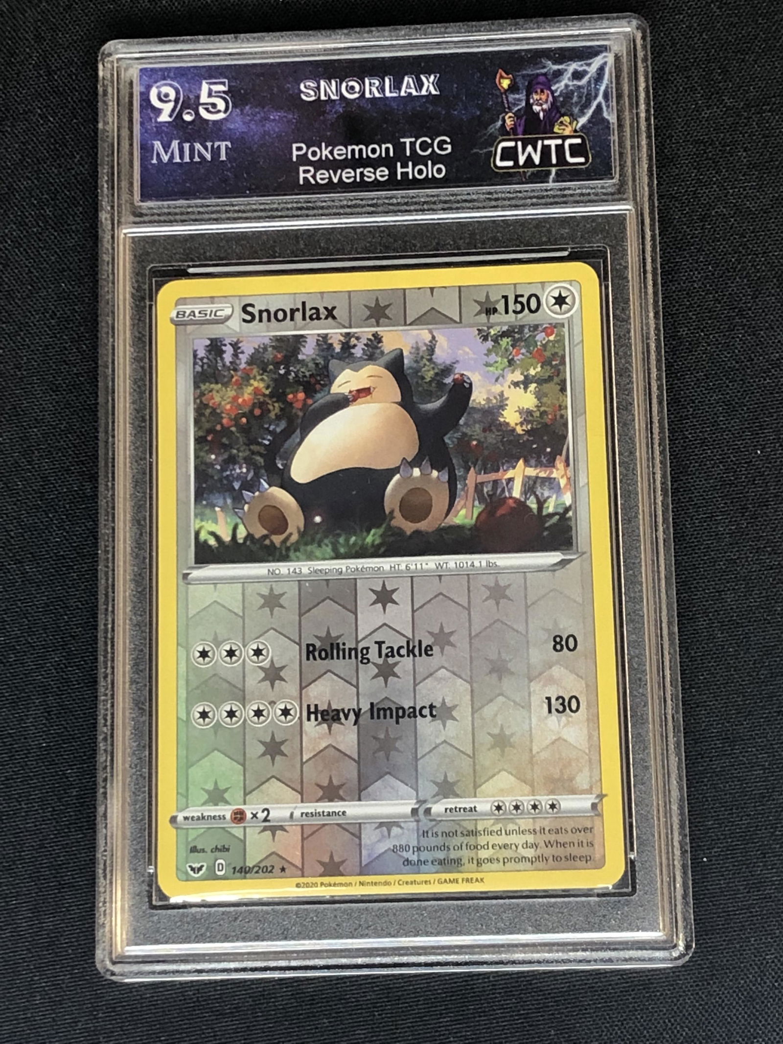 Snorlax Reverse Holo graded CWGC 9.5 (1 of 1)