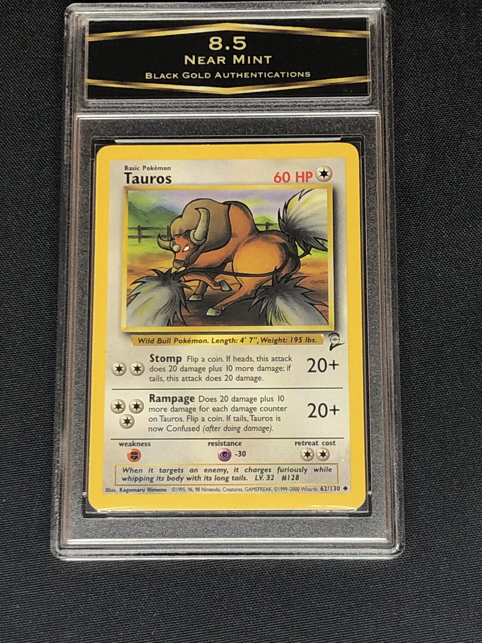 Vintage Base Set 2 Tauros Graded BGA 8.5 (1 of 1)