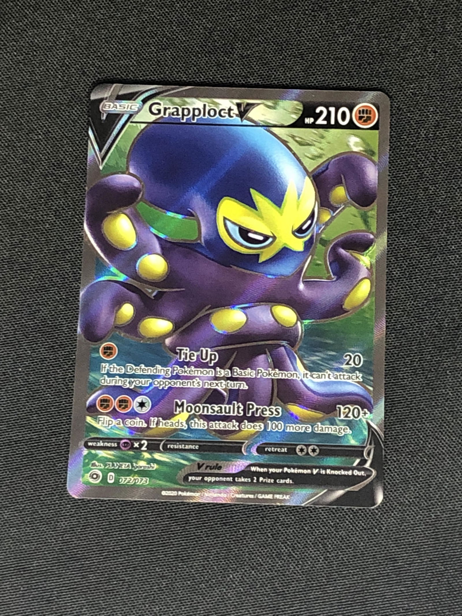 Grapploct V Full Art Pokemon Card: Grapploct V Full Art Pokemon Card