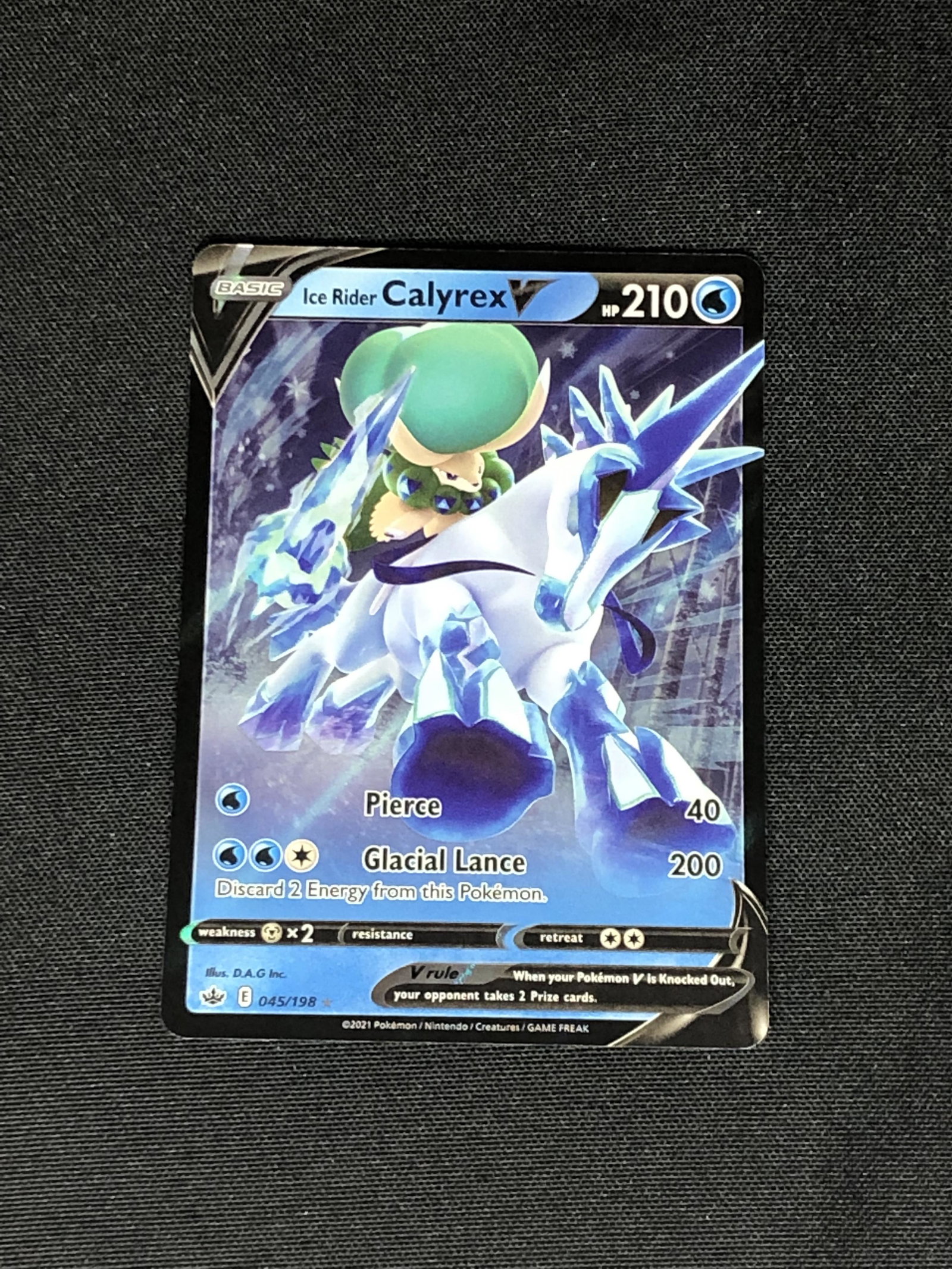 Ice Rider Calyrex V Pokemon Card (1 of 1)