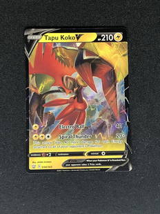 Tapu Koko V Pokemon Card: Tapu Koko V Pokemon Card