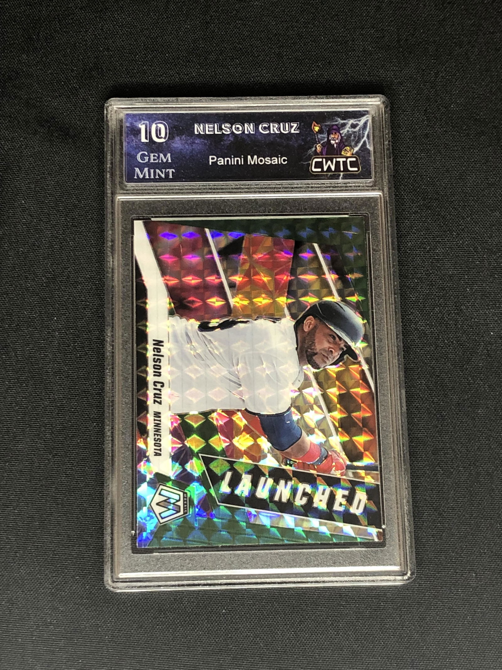 Nelson Cruz Panini Mosaic Green Prizm Graded CWTC 10 (1 of 1)