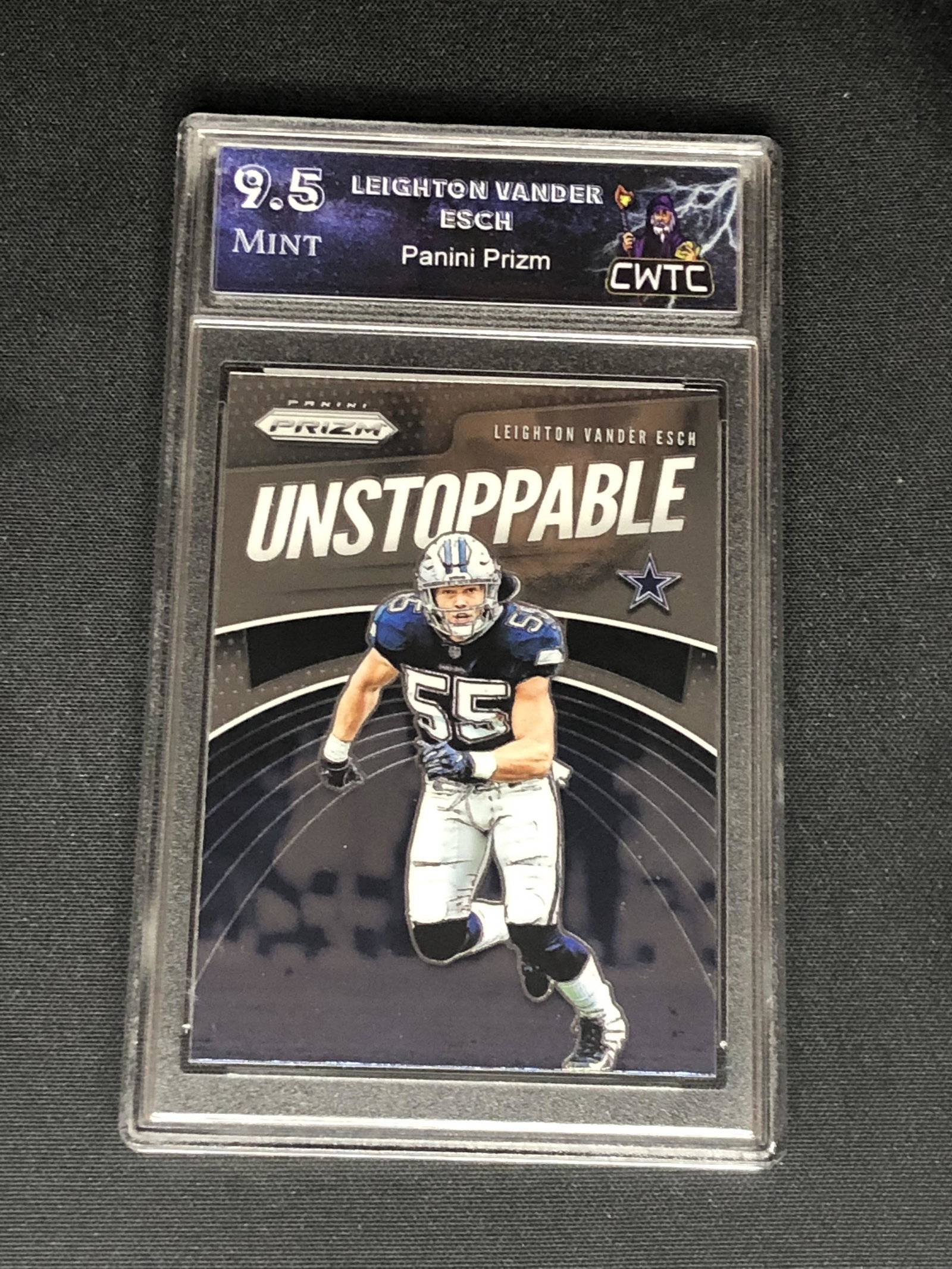 Leighton Vander Esch Panini Prizm Graded CWTC 9.5 (1 of 1)