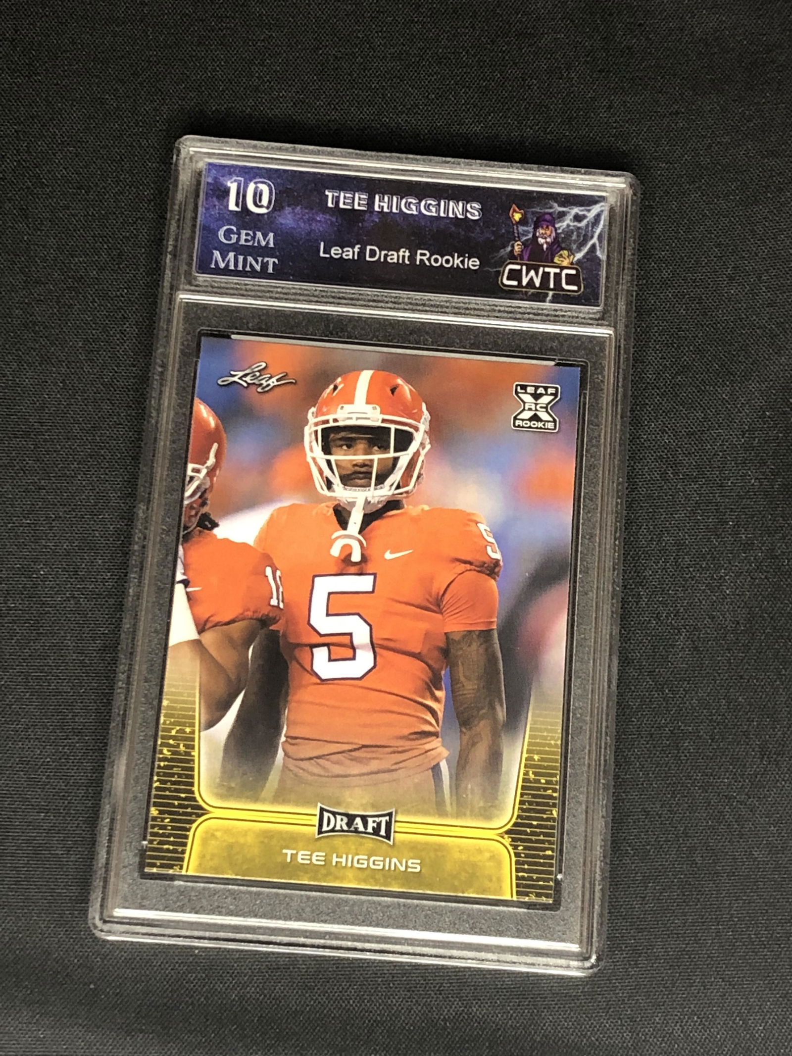 Tee Higgins Leaf Draft Rookie graded CWTC 10 (1 of 1)