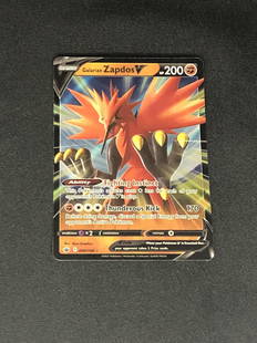 Galarian Zapdos V Pokemon Card: Galarian Zapdos V Pokemon Card