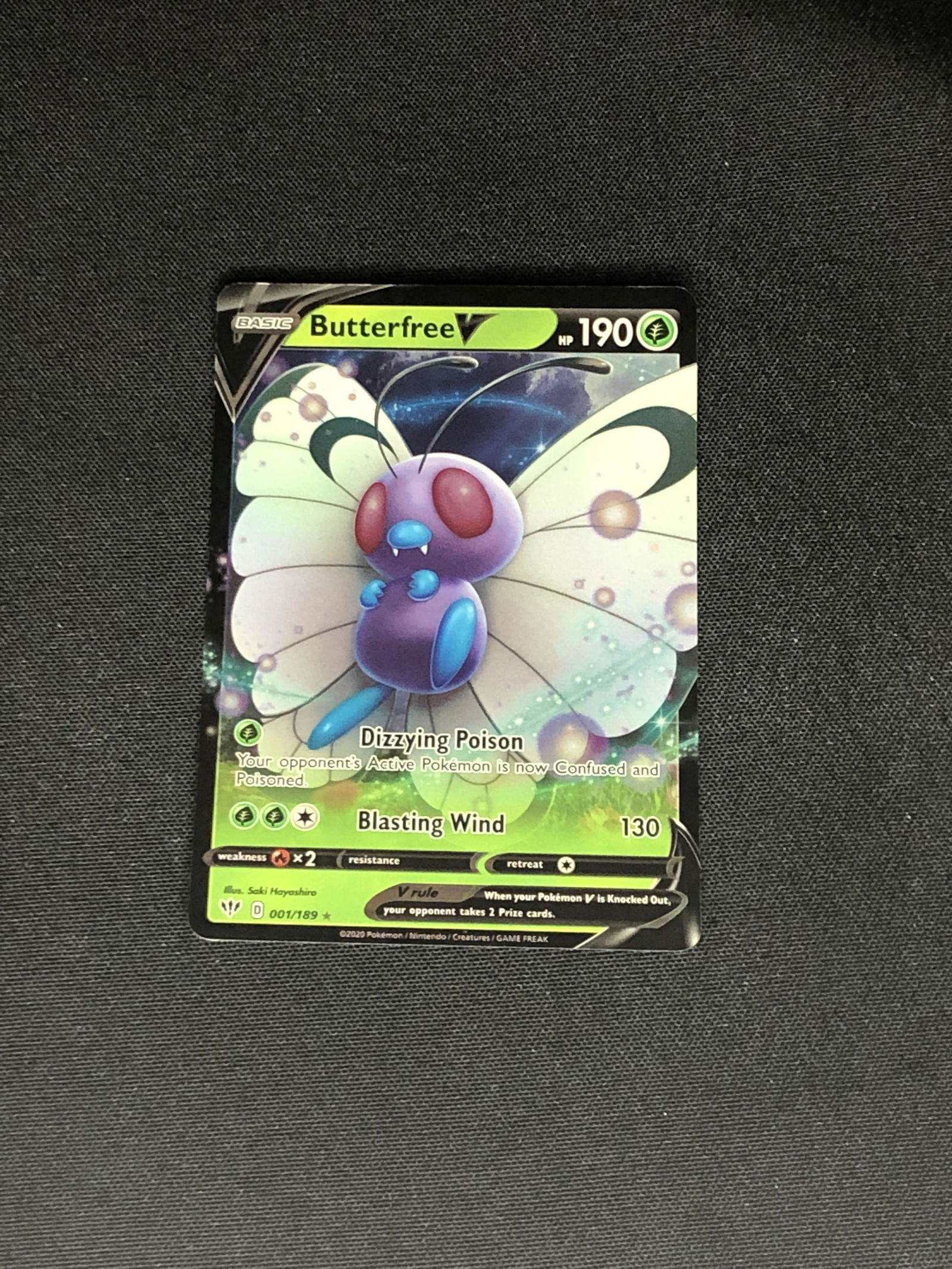 Butterfree V Pokemon Card (1 of 1)