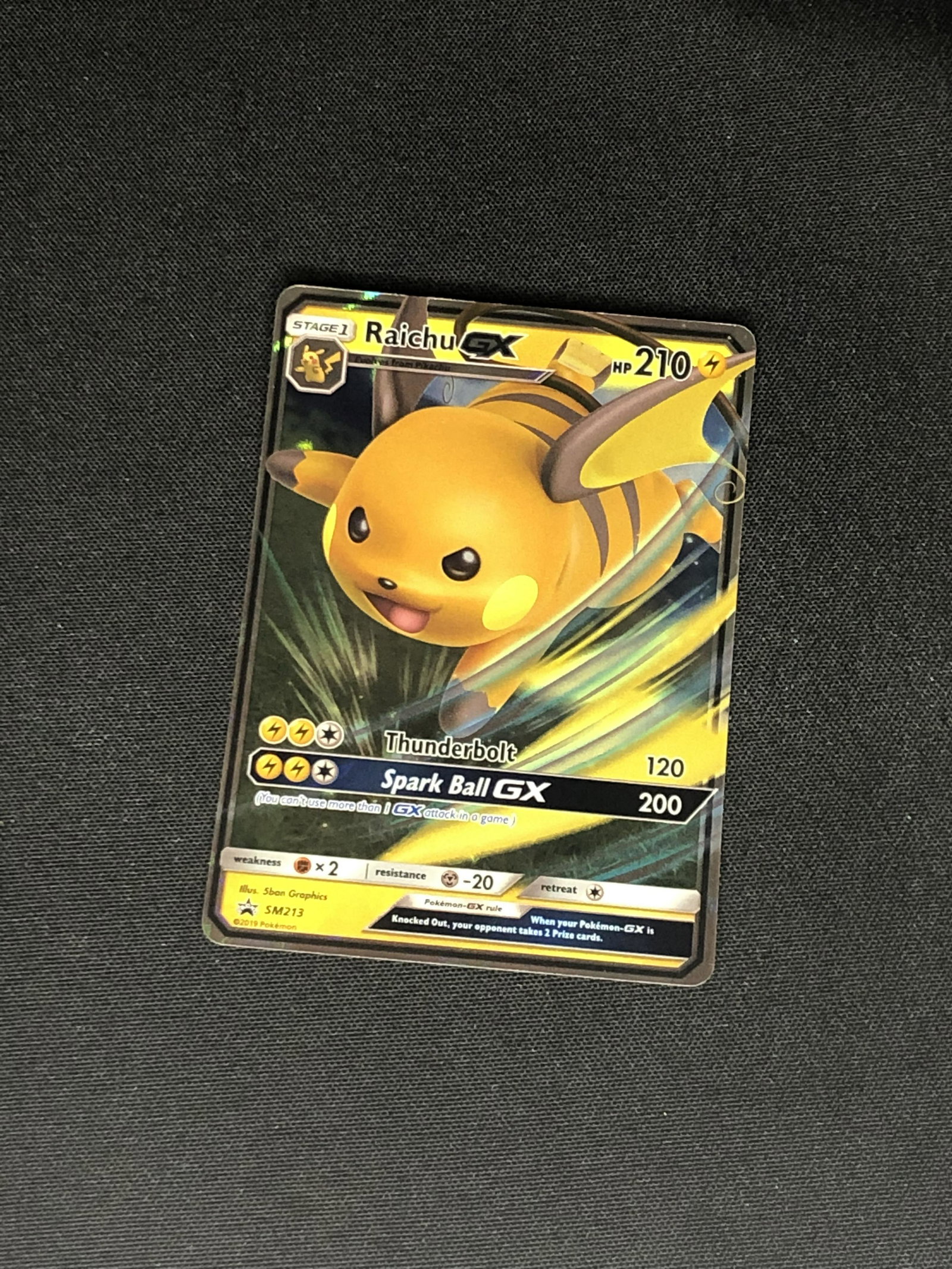 Raichu GX Pokemon Card: Raichu GX Pokemon Card