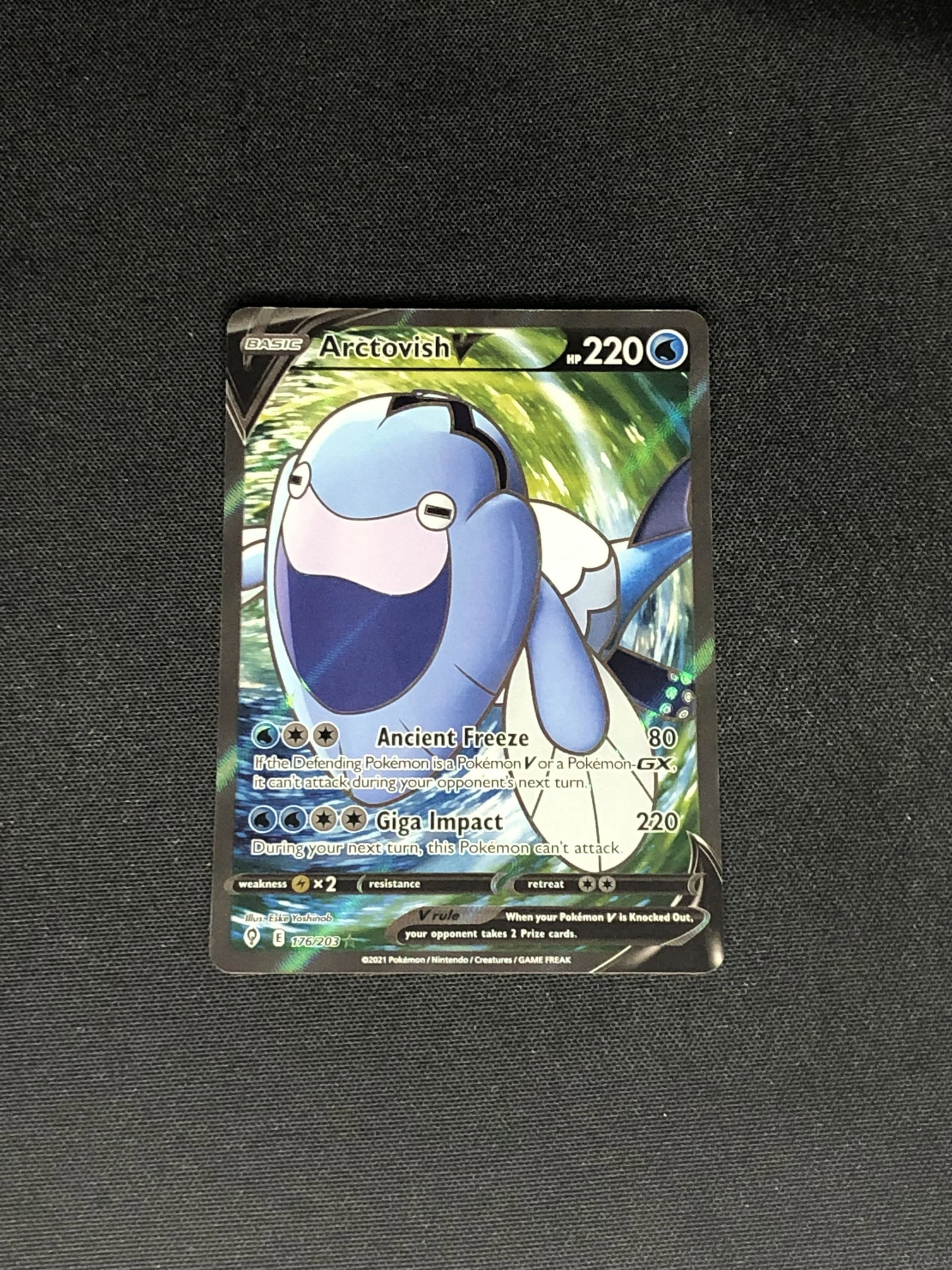 Arctovish V Full Art Pokemon Card: Arctovish V Full Art Pokemon Card