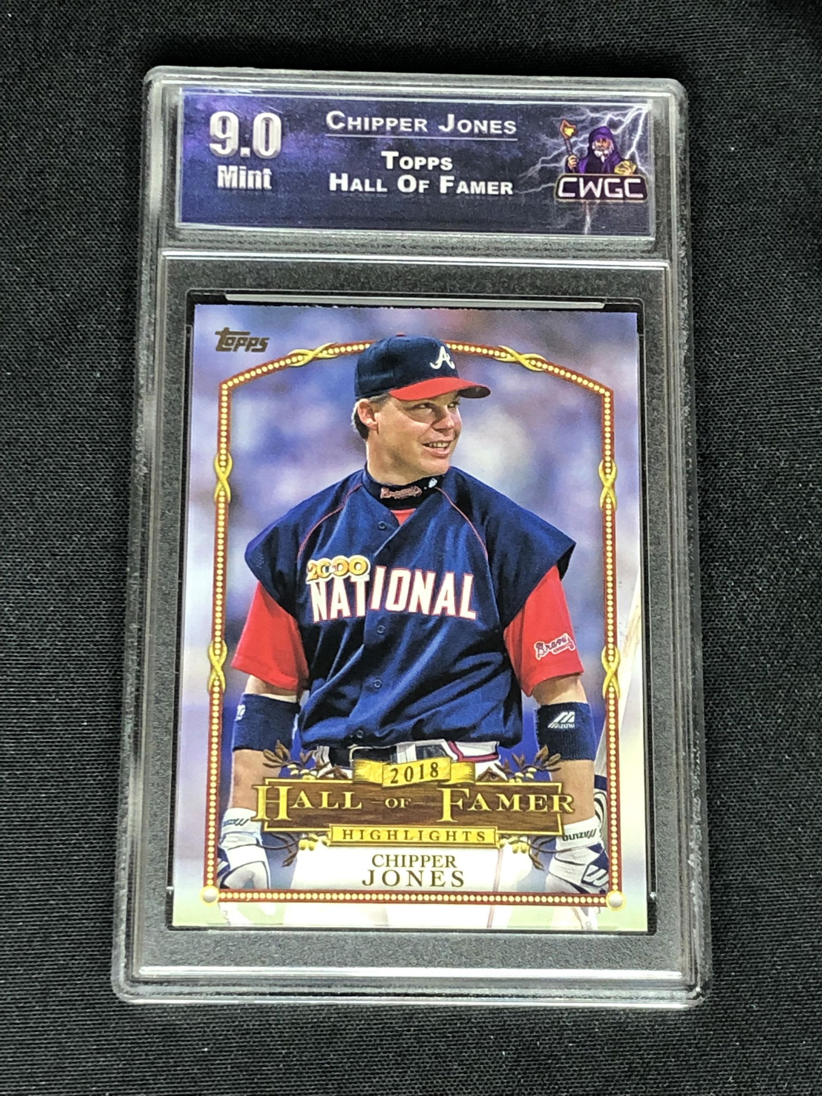 Chipper Jones Topps Hall Of Famer Graded CWTC 9 (1 of 1)