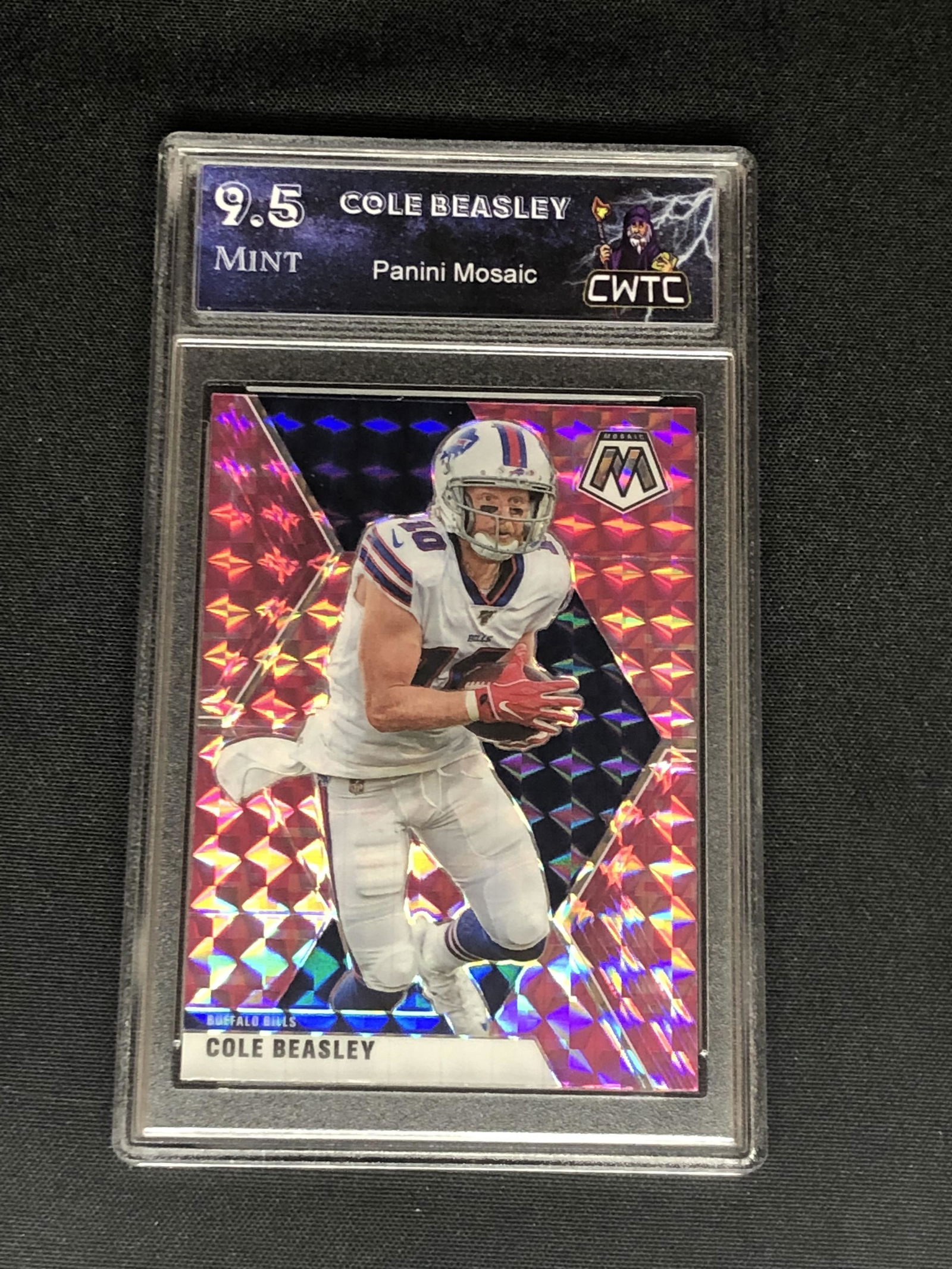 Cole Beasley Panini Pink Mosaic Graded CWTC 9.5 (1 of 1)