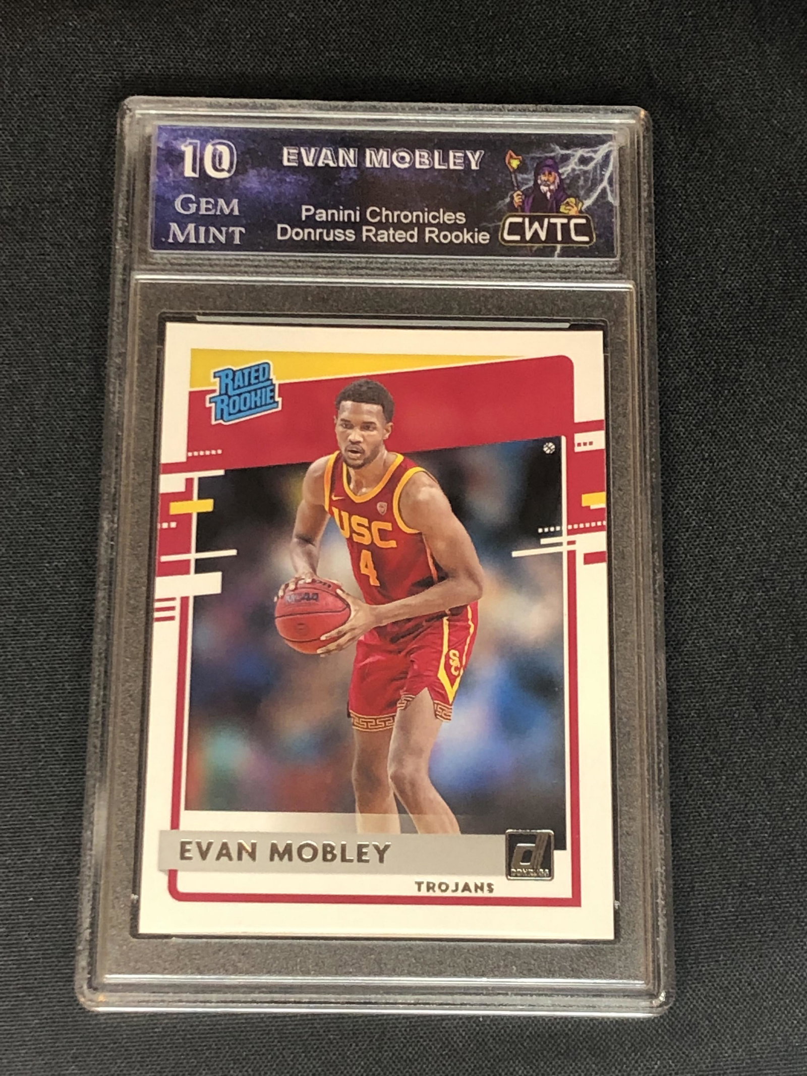 Evan Mobley Panini Donruss Rated Rookie Graded CWTC 10 (1 of 1)