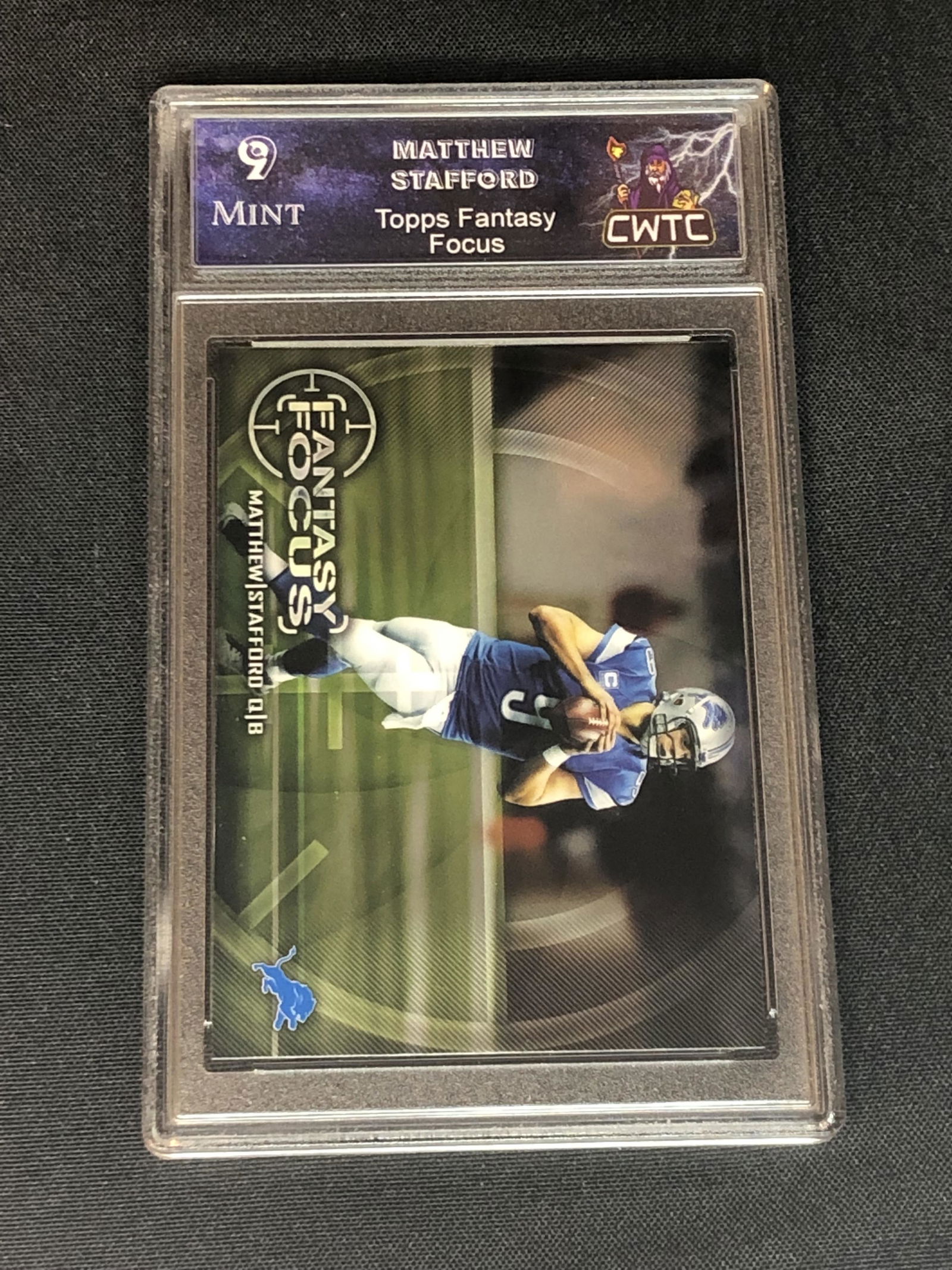 Matthew Stafford Topps Fantasy Focus graded CWTC 9 (1 of 1)