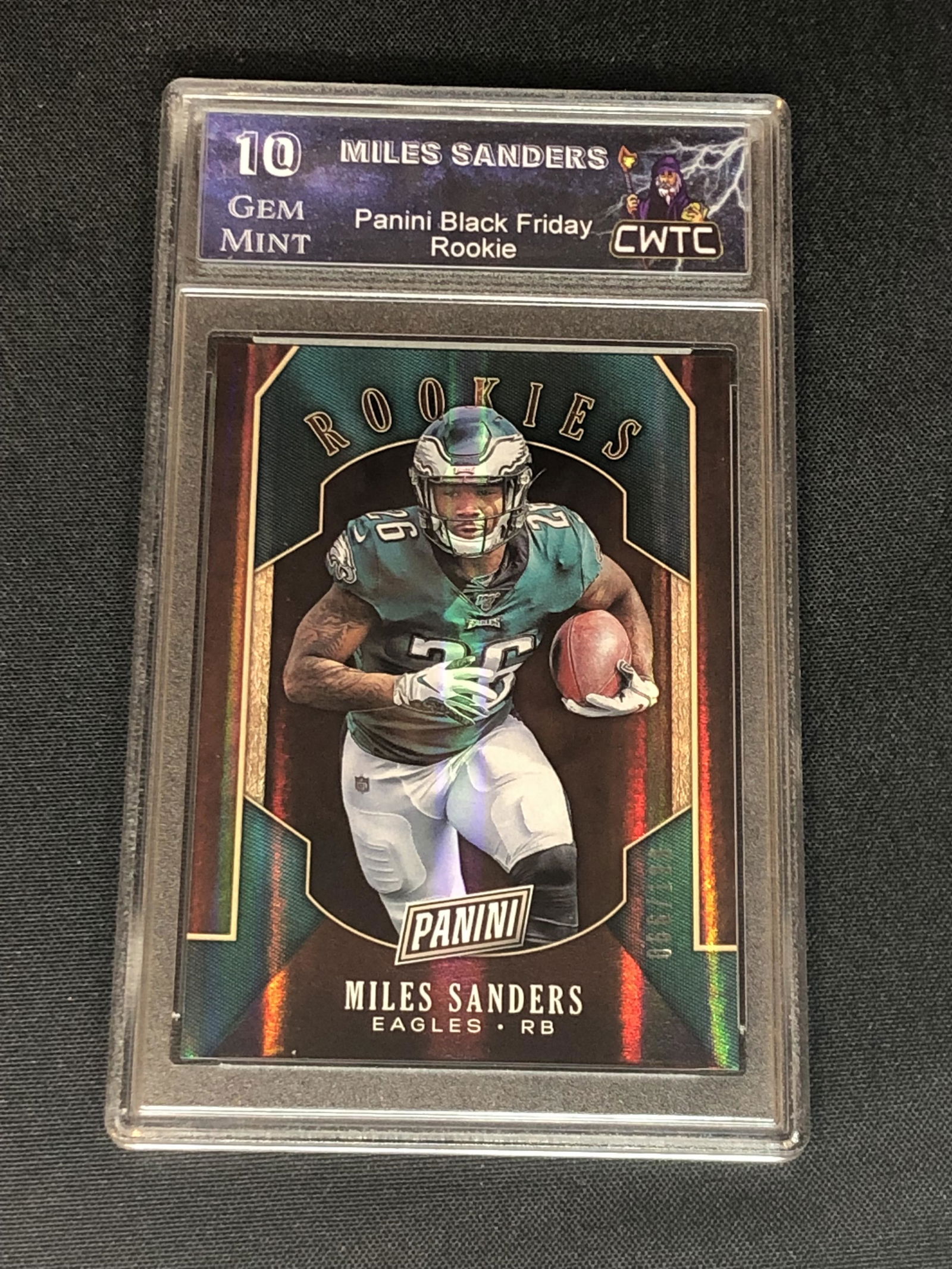 Miles Sanders Panini Black Friday Rookie Graded CWTC 10 (1 of 1)