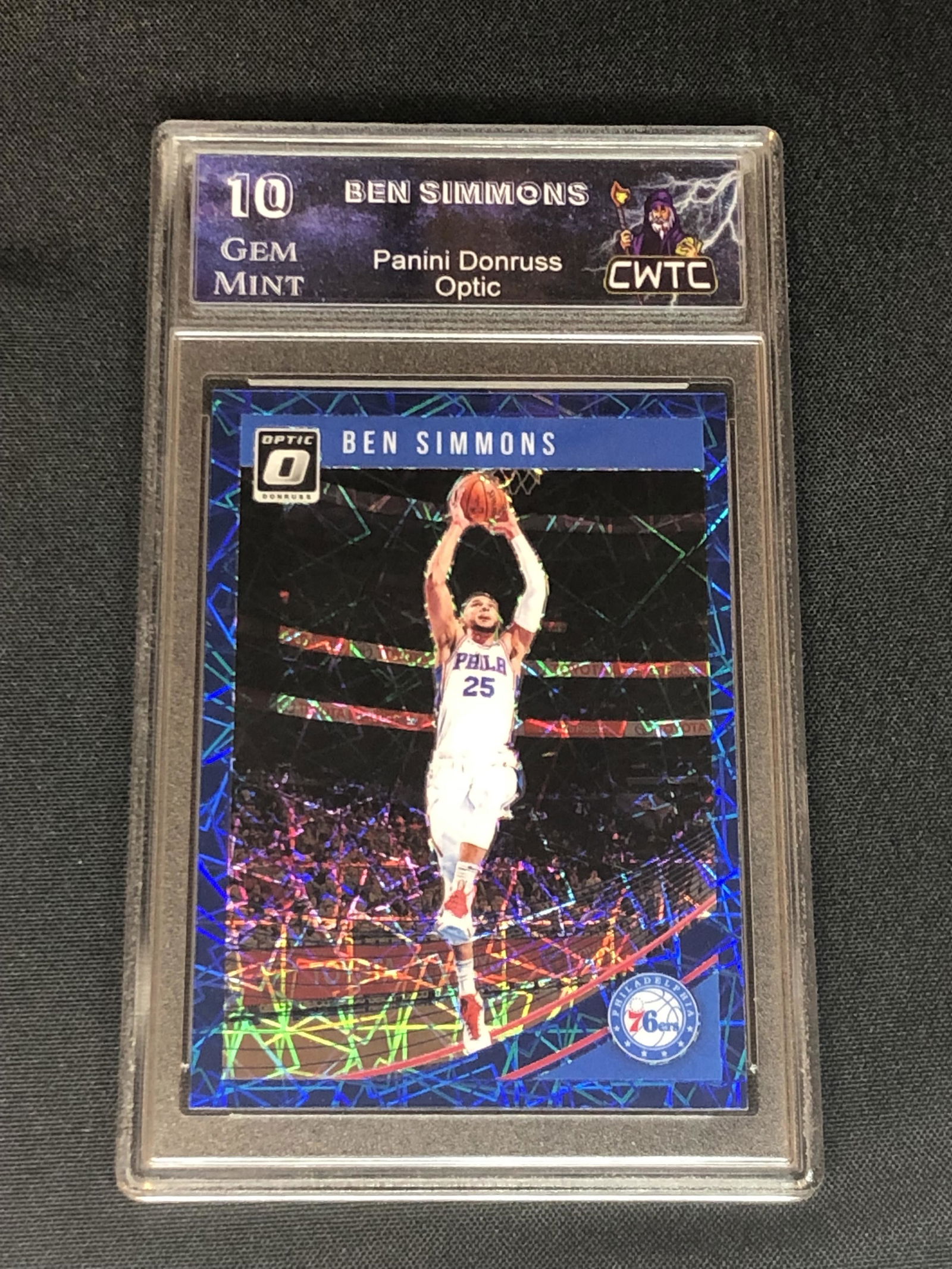 Ben Simmons Panini Donruss Optic Blue Velocity Graded CWTC 10 (1 of 1)