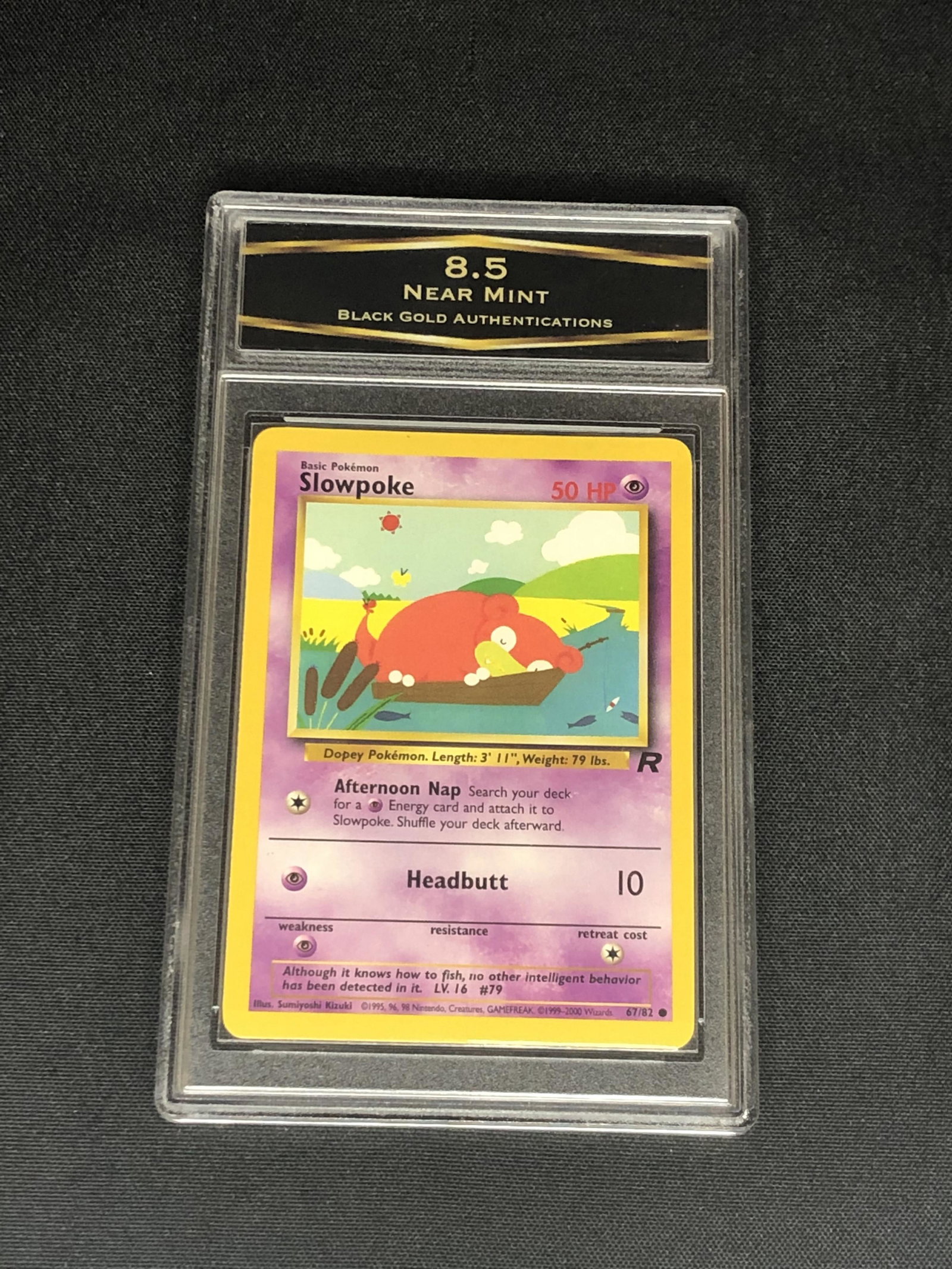 Vintage Team Rockets Slowpoke Graded BGA 8.5: Vintage Team Rockets Slowpoke Graded BGA 8.5