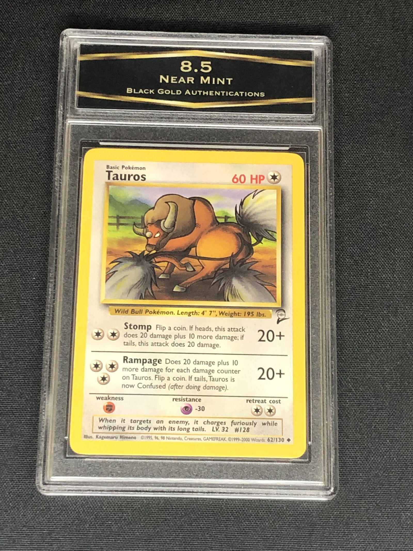 Vintage Base Set 2 Tauros Graded BGA 8.5 (1 of 1)