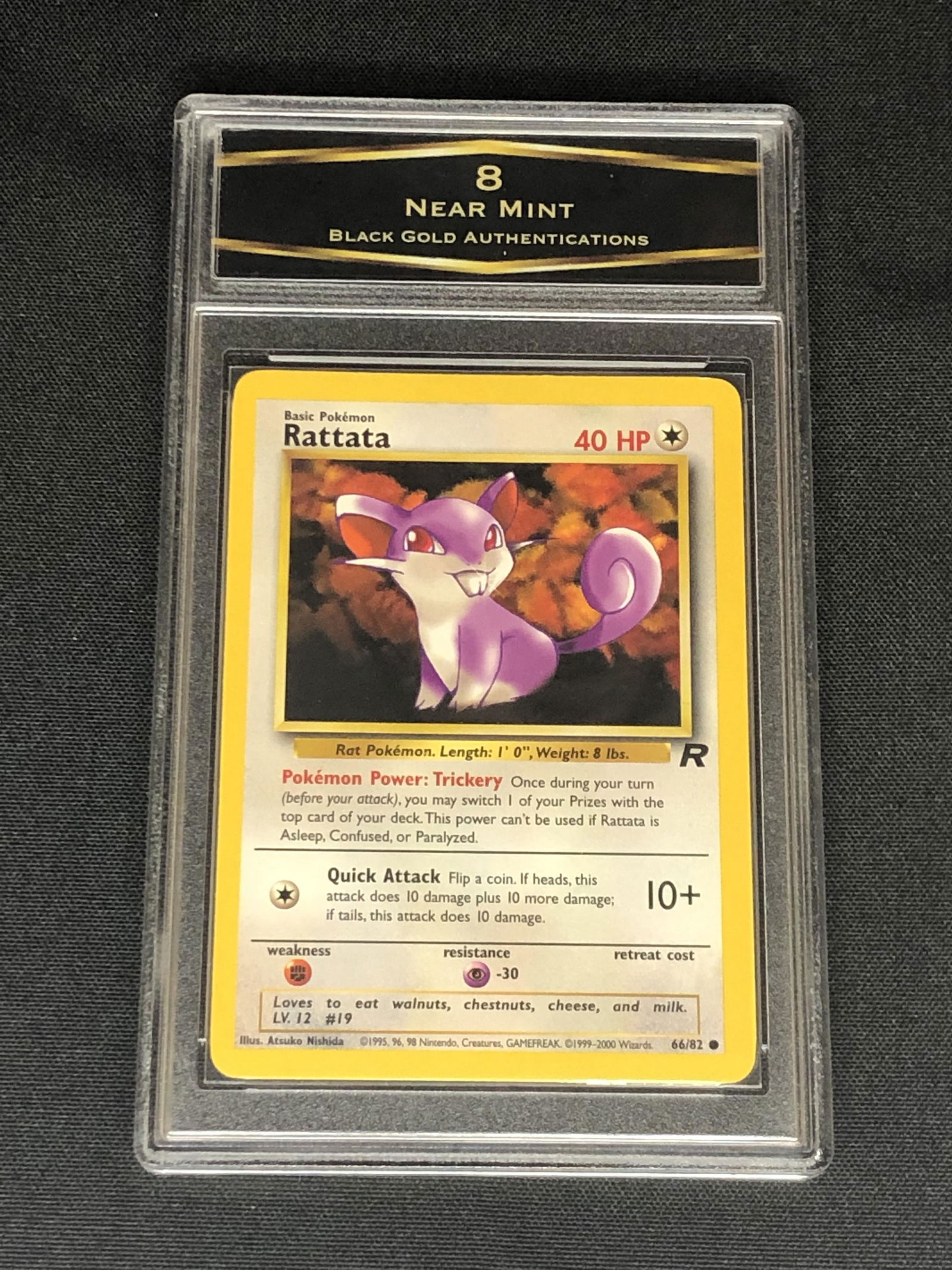 Vintage Team Rockets Rattata Graded BGA 8 (1 of 1)