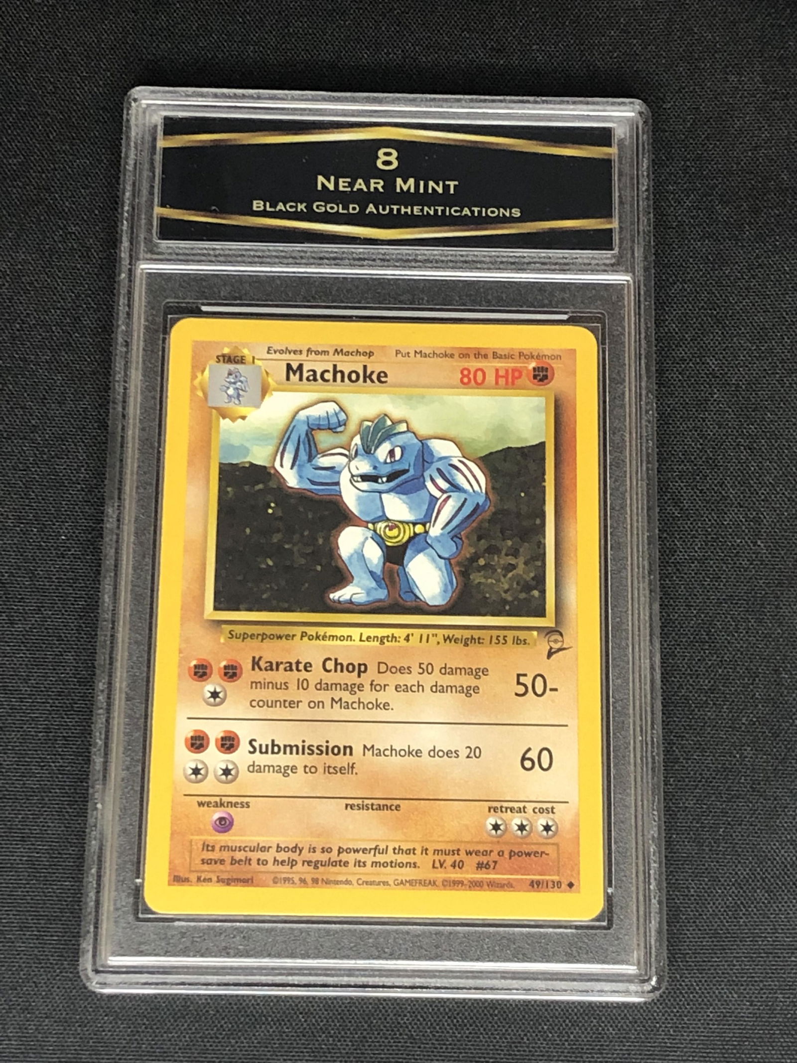 Vintage Base Set 2 Machoke Graded BGA 8 (1 of 1)