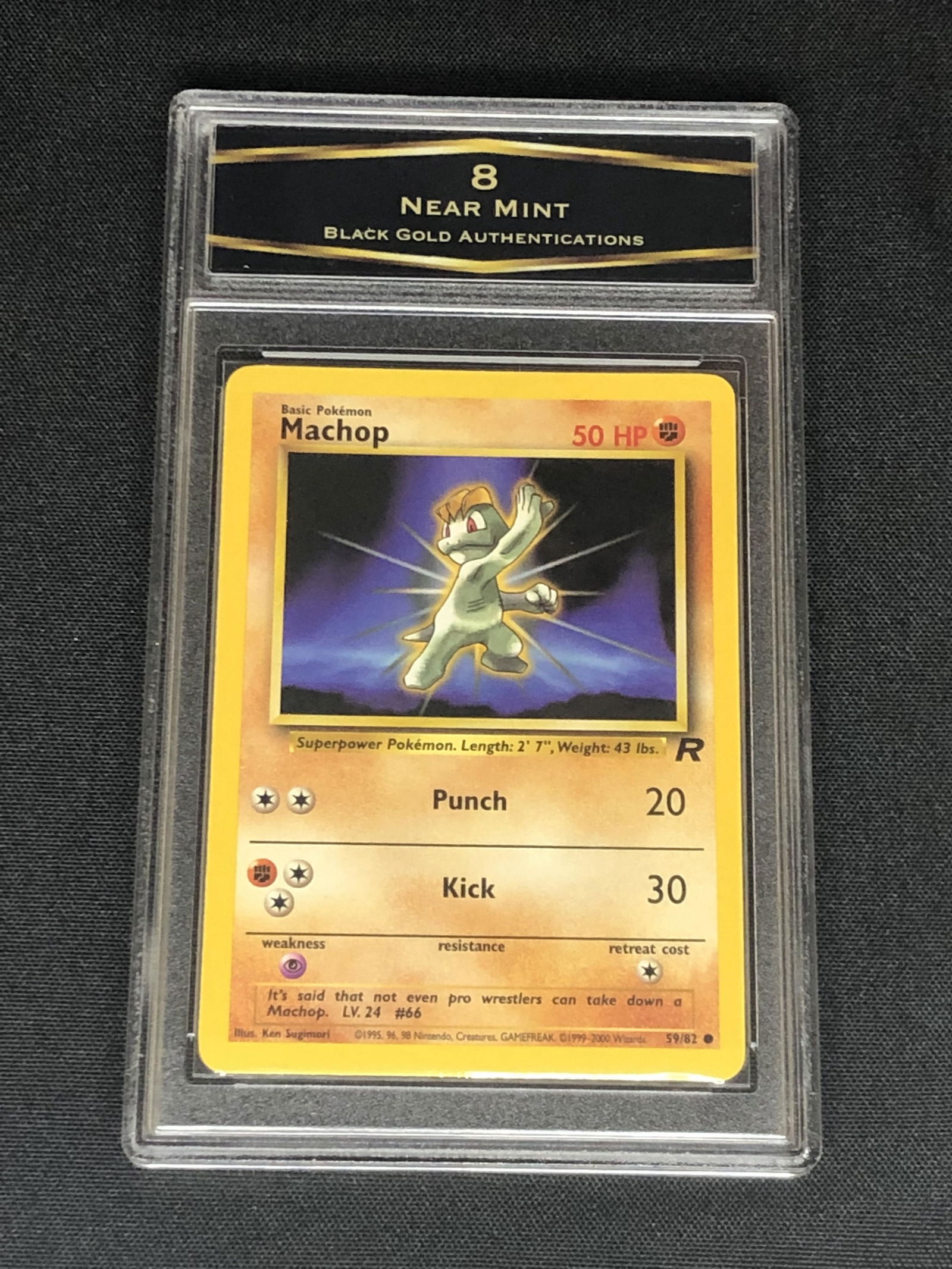 Vintage Team Rockets Machop Graded BGA 8 (1 of 1)