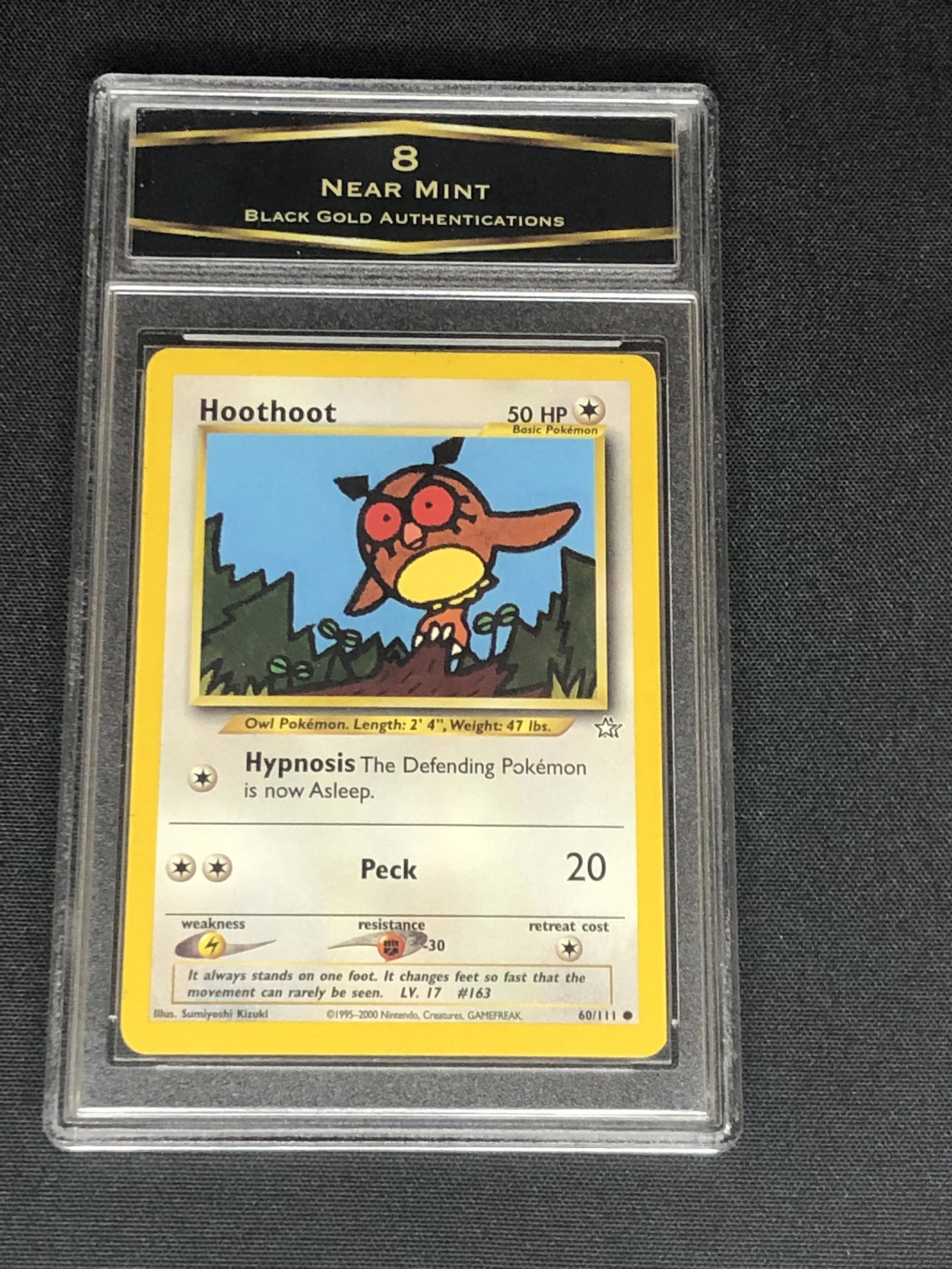 Vintage Neo Genesis Hoothoot Graded BGA 8: Vintage Neo Genesis Hoothoot Graded BGA 8