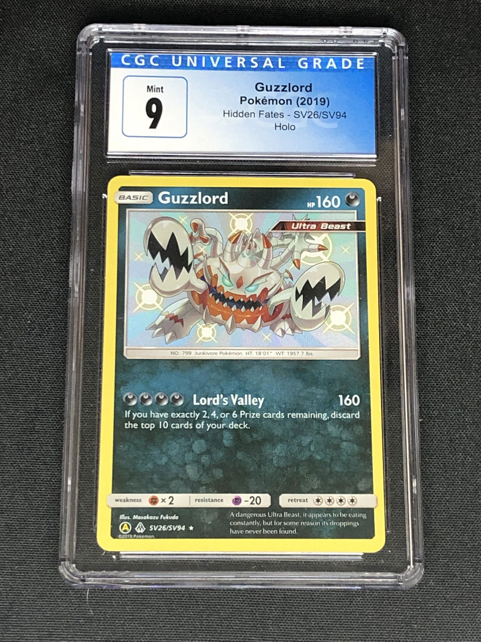 Guzzlord Baby Shiny Graded CGC 9 (1 of 1)