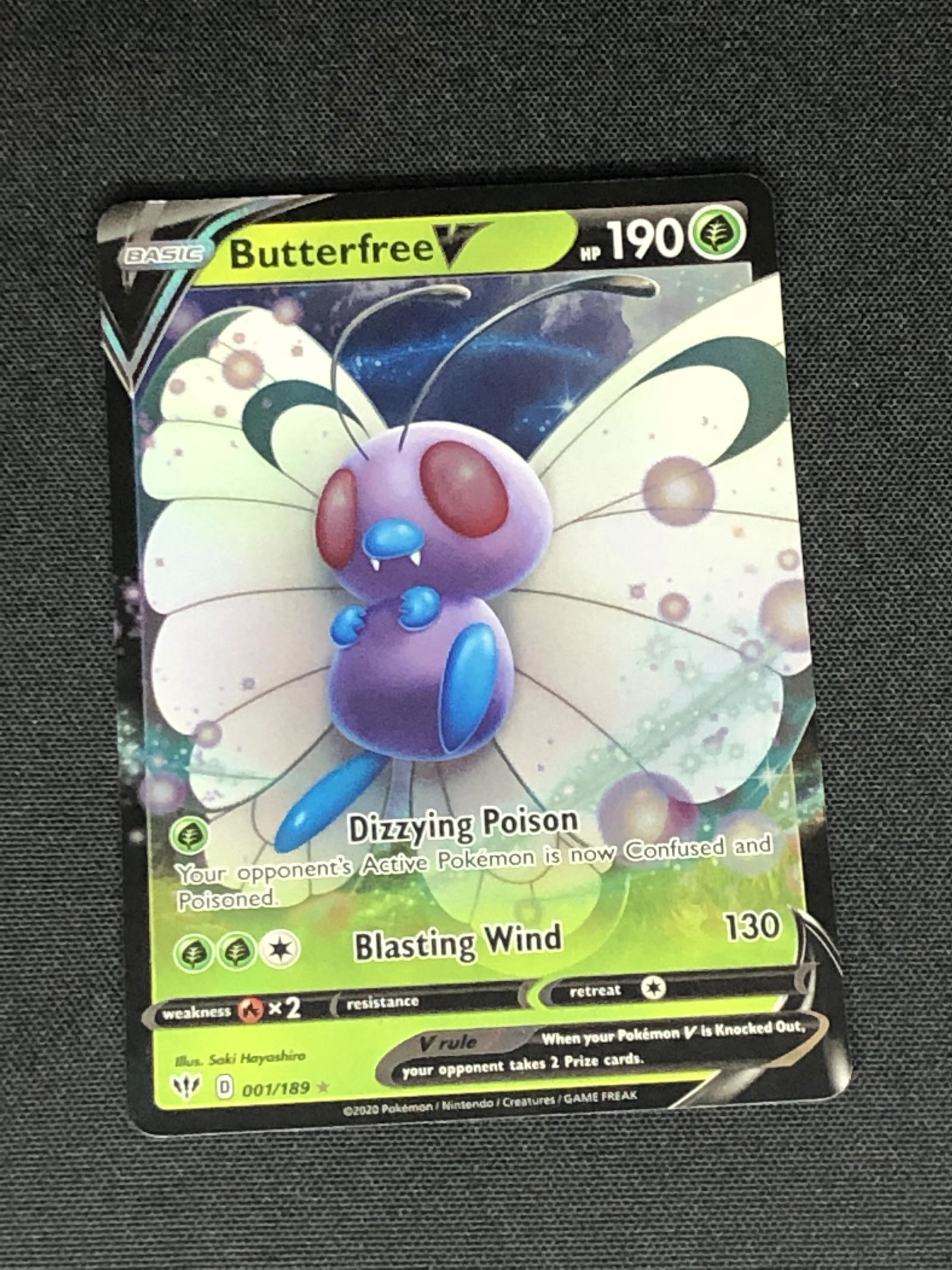 Butterfree V Pokemon Card (1 of 1)