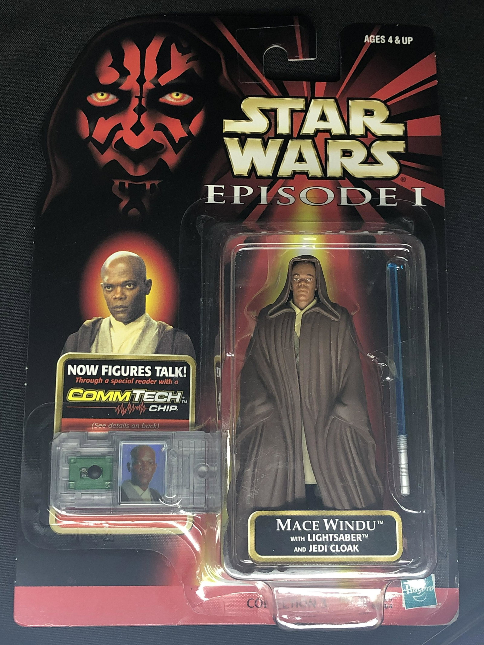 Vintage Hasbro Star Wars Episode 1 Mace Windu: Vintage Hasbro Star Wars Episode 1 Mace Windu