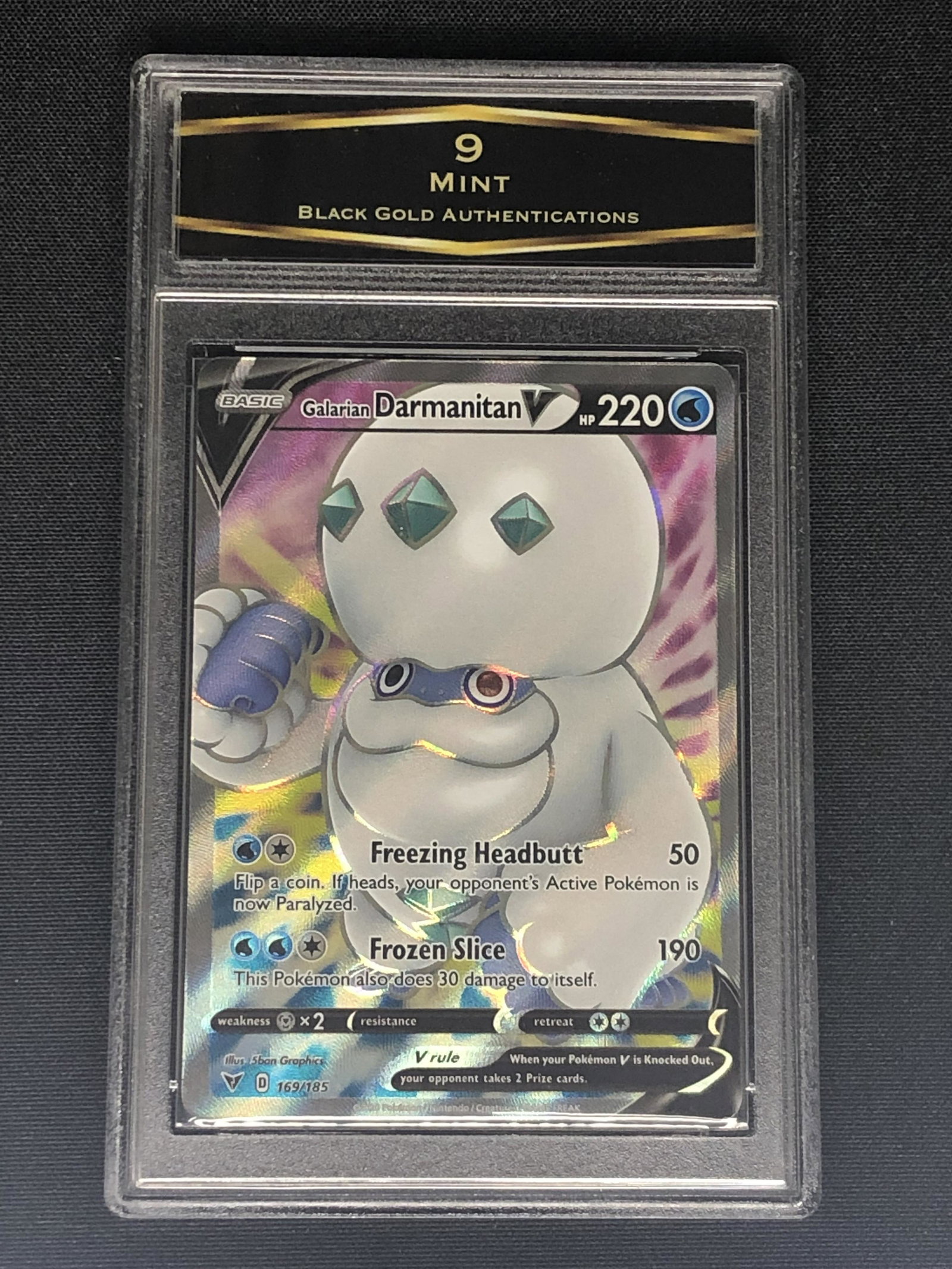 Galarian Darmanitan V Full Art Graded BGA 9: Galarian Darmanitan V Full Art Graded BGA 9