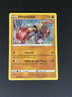 Single Strike Hitmonchan Pokemon Card: Single Strike Hitmonchan Pokemon Card