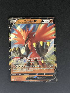 Galarian Zapdos V Pokemon Card: Galarian Zapdos V Pokemon Card