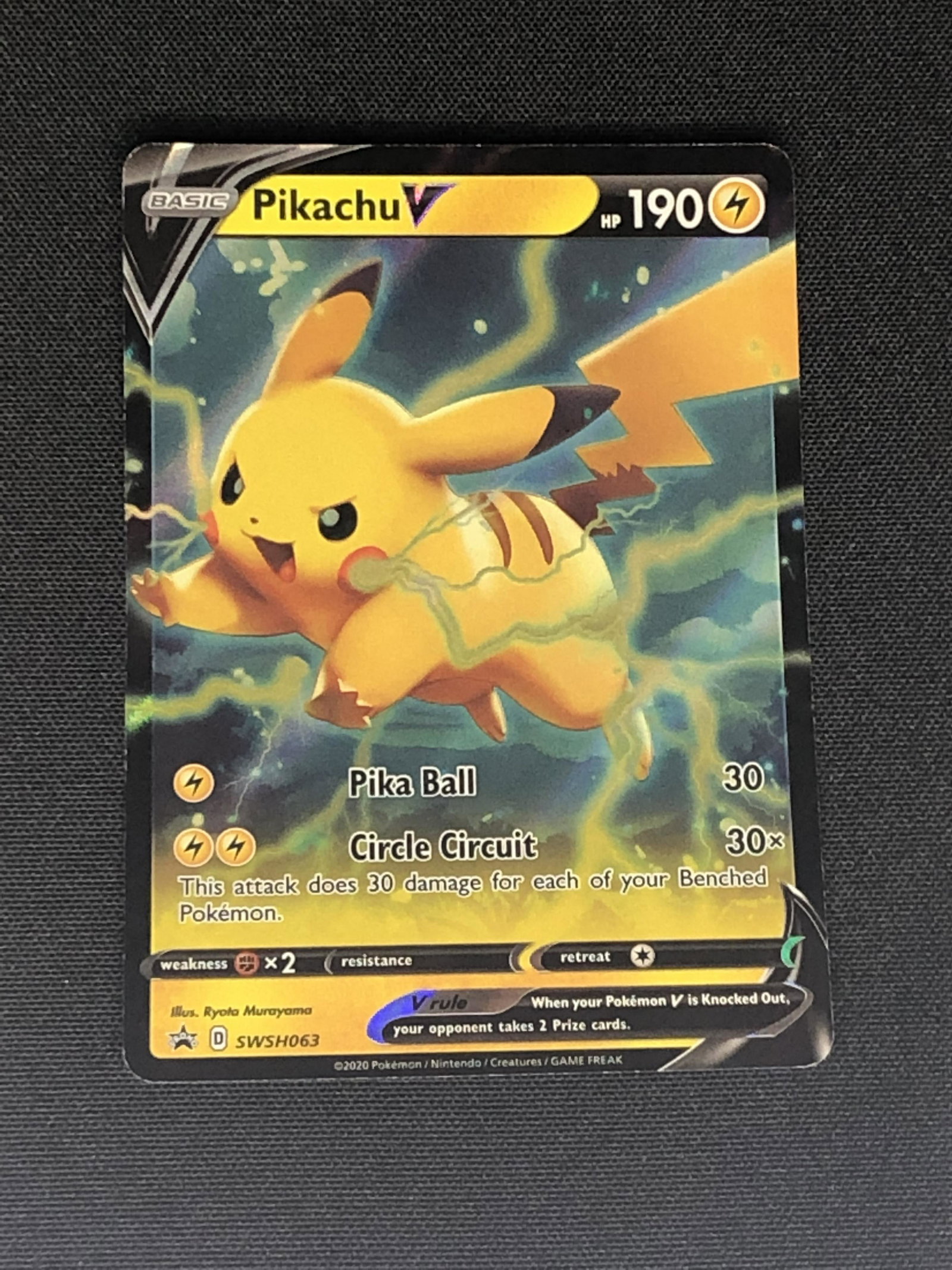 Pikachu V Pokemon Card (1 of 1)