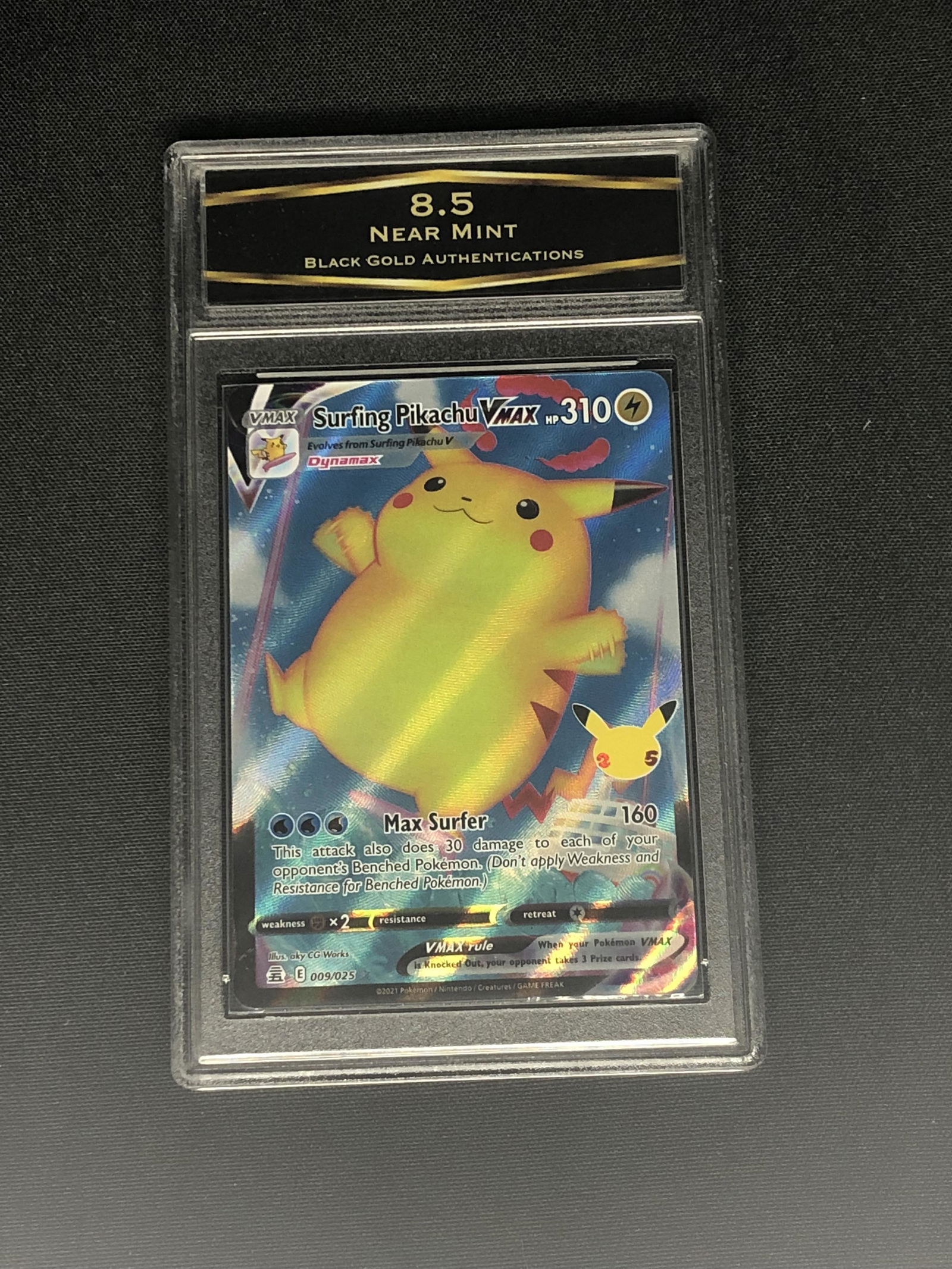Surfing Pikachu Vmax Graded BGA 8.5 (1 of 1)