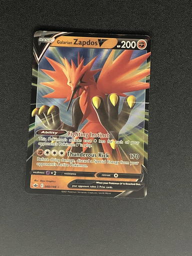 Zapdos GX Full Art Gold Metal Pokemon Card