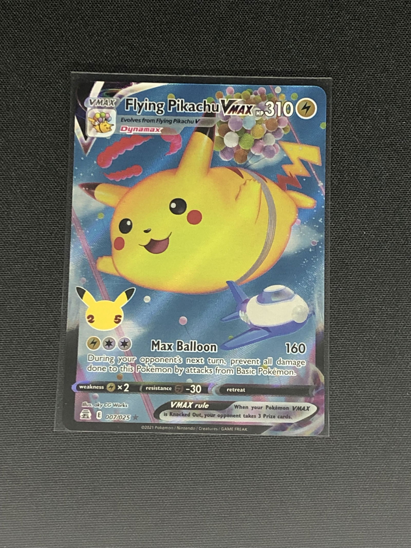 Flying Pikachu Vmax Pokemon Card (1 of 1)