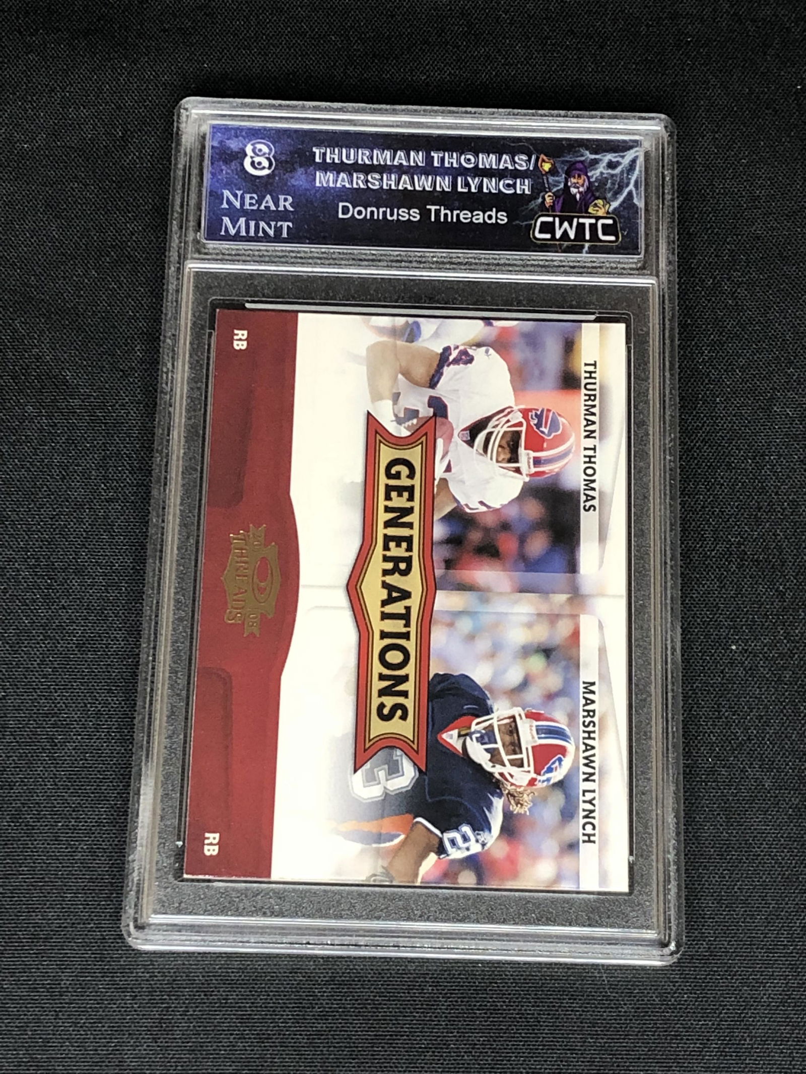Thurman Thomas/Marshawn Lynch Donruss Threads Graded CWTC 8 (1 of 1)
