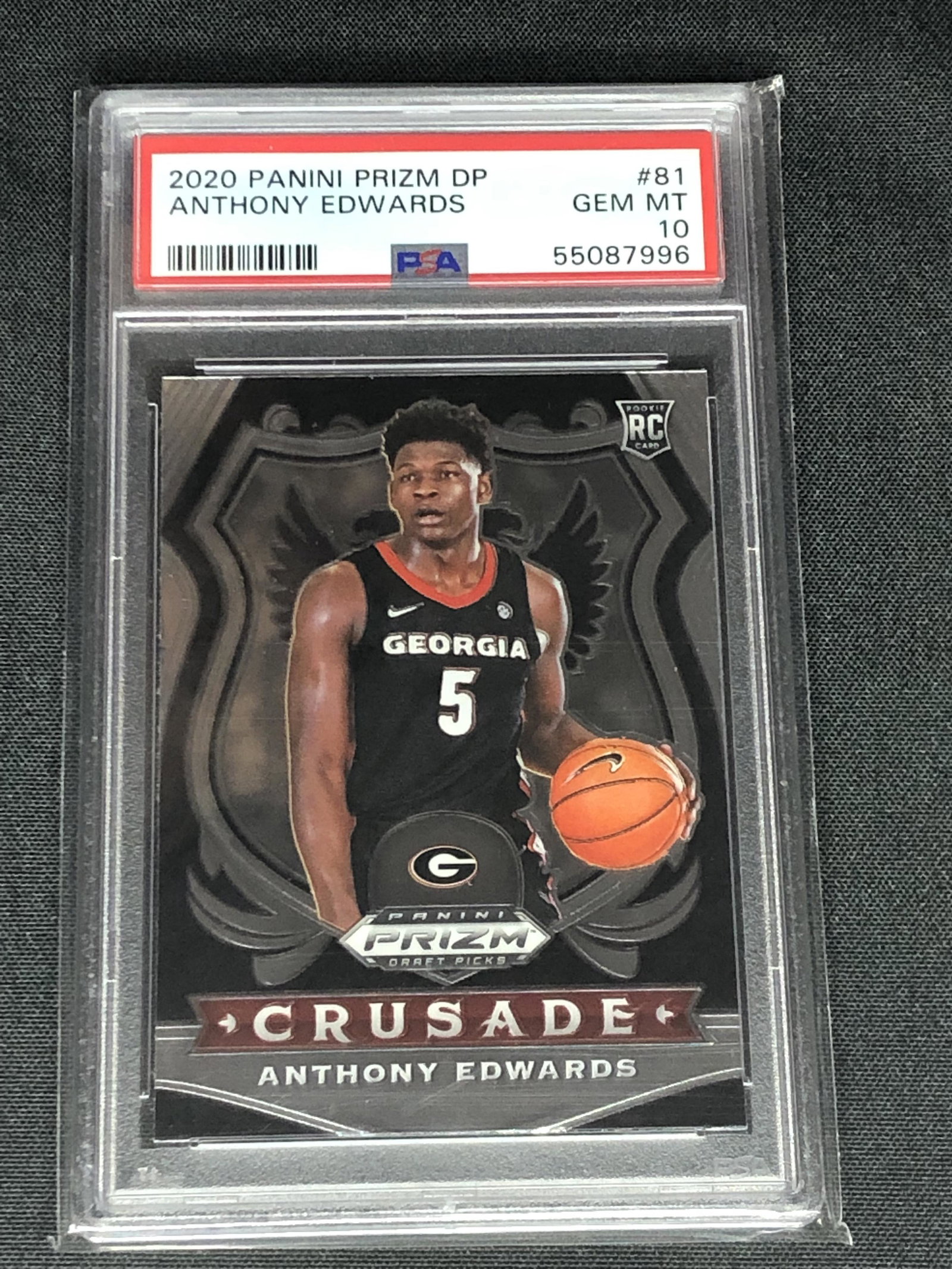Anthony Edwards Panini Prizm Crusade Rooki Graded PSA 10: Anthony Edwards Panini Prizm Crusade Rooki Graded PSA 10