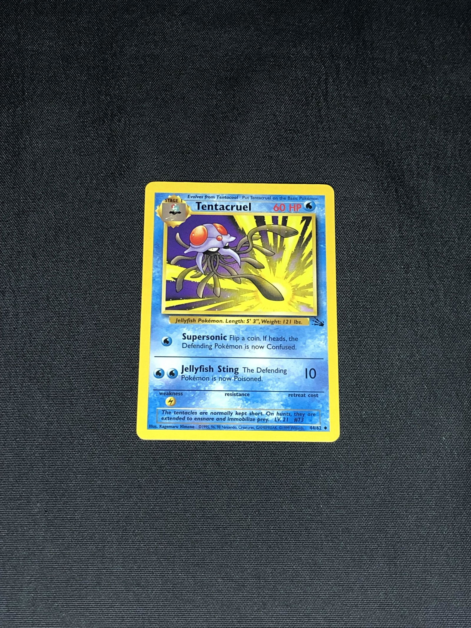 Vintage Fossil Set Tentacruel Pokemon Card: Vintage Fossil Set Tentacruel Pokemon Card