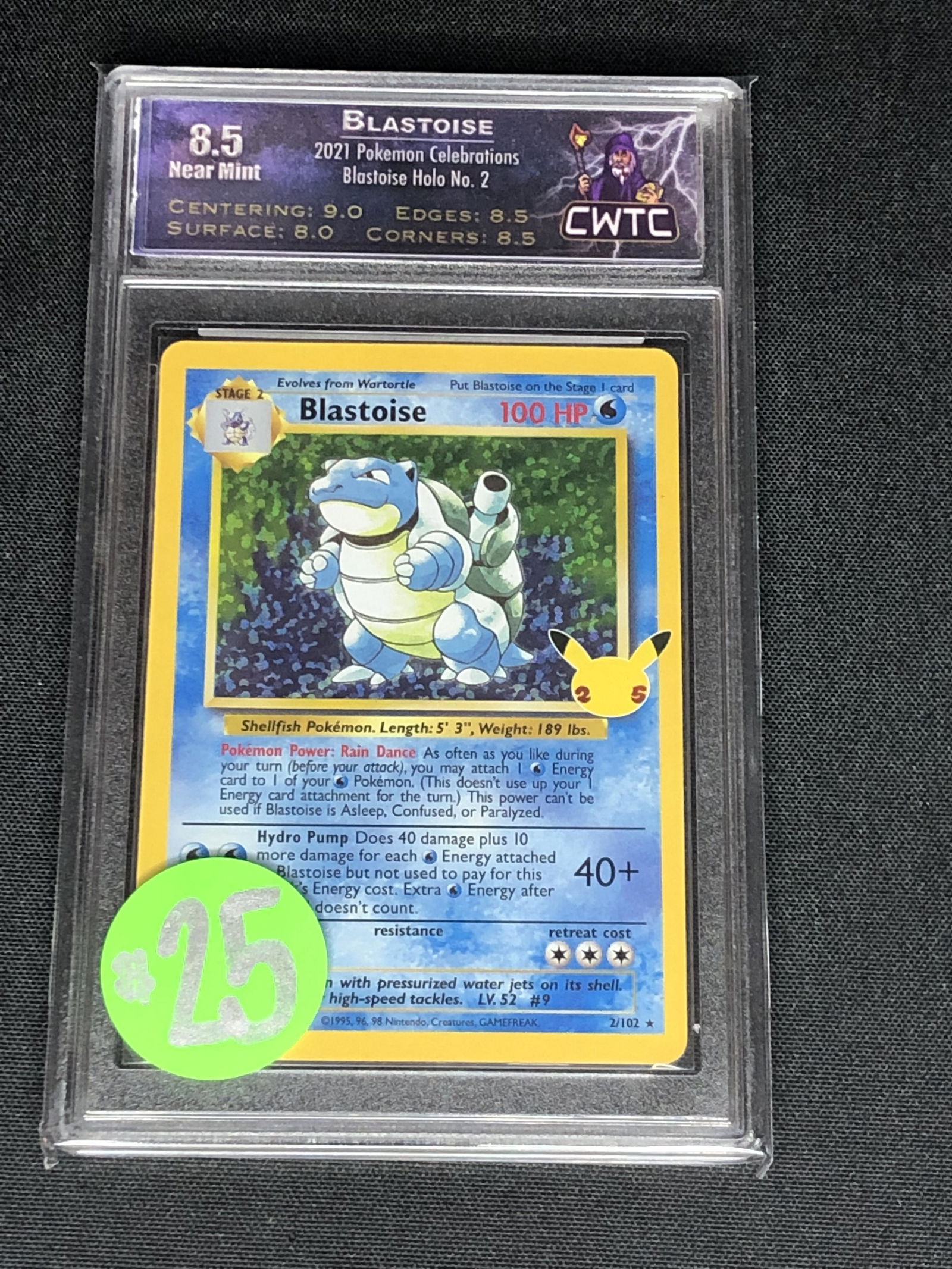 Blastoise Holo Graded CWTC 8.5 (1 of 1)