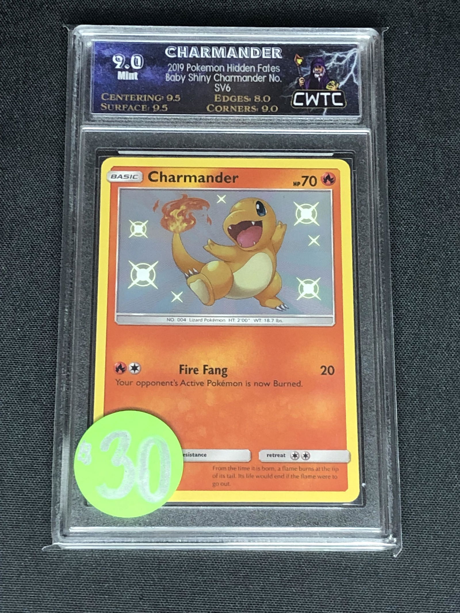 Charmander Baby Shiny Graded CWTC 9 (1 of 1)