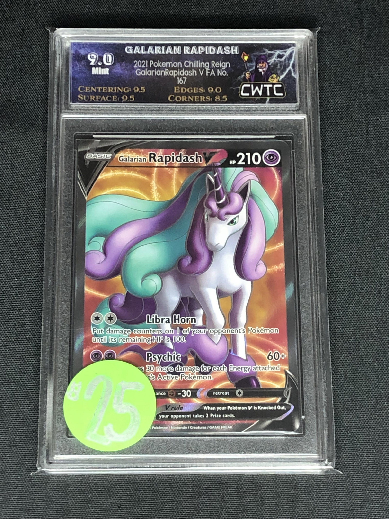 Galarian Rapidash V Full Art Graded CWTC 9: Galarian Rapidash V Full Art Graded CWTC 9