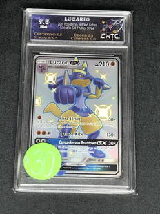 Shiny Lucario GX Full Art Graded CWTC 9.5: Shiny Lucario GX Full Art Graded CWTC 9.5