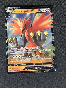 Galarian Zapdos V Pokemon Card: Galarian Zapdos V Pokemon Card