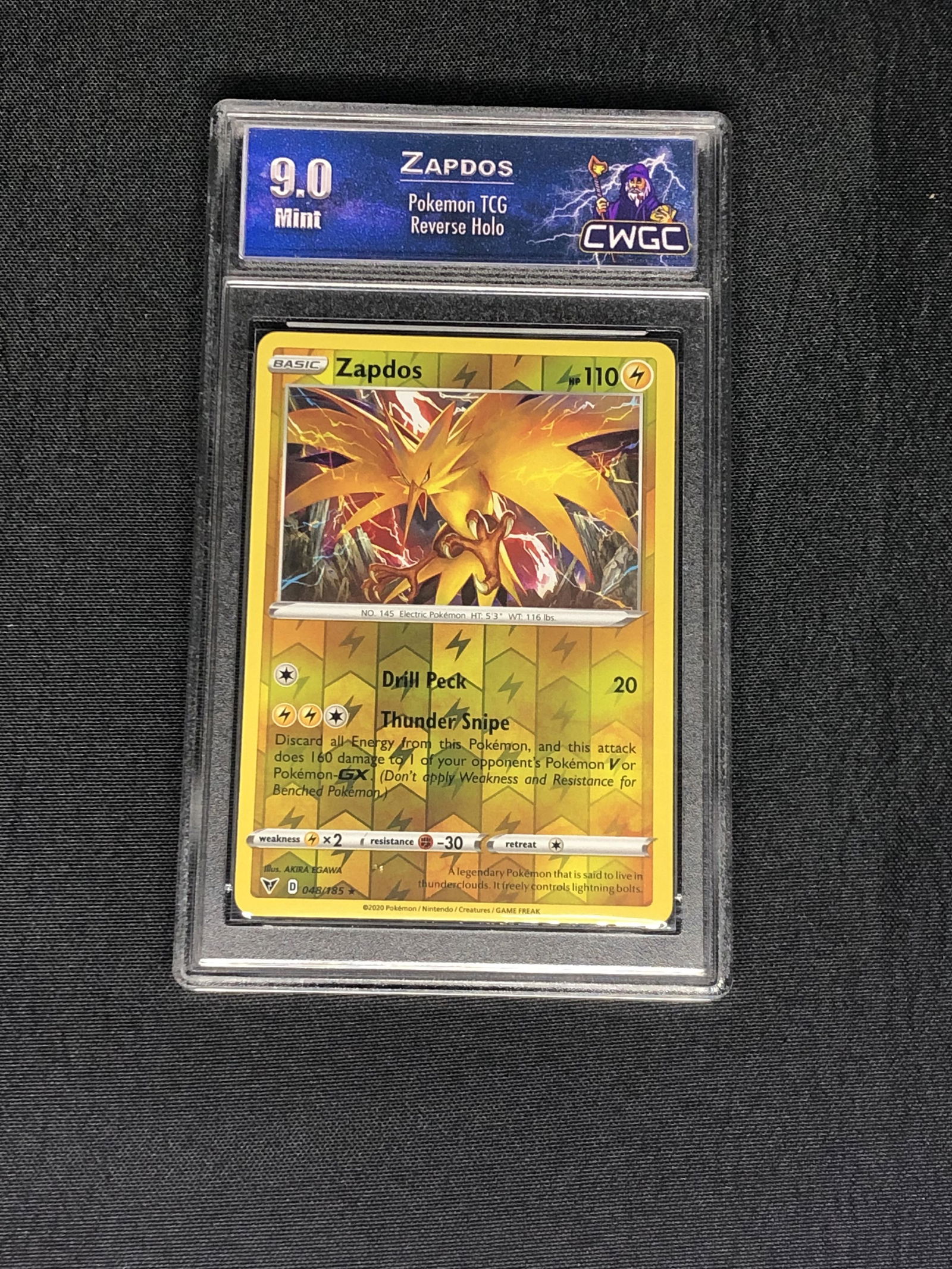 Reverse Holo Zapdos Graded CWGC 9 (1 of 1)