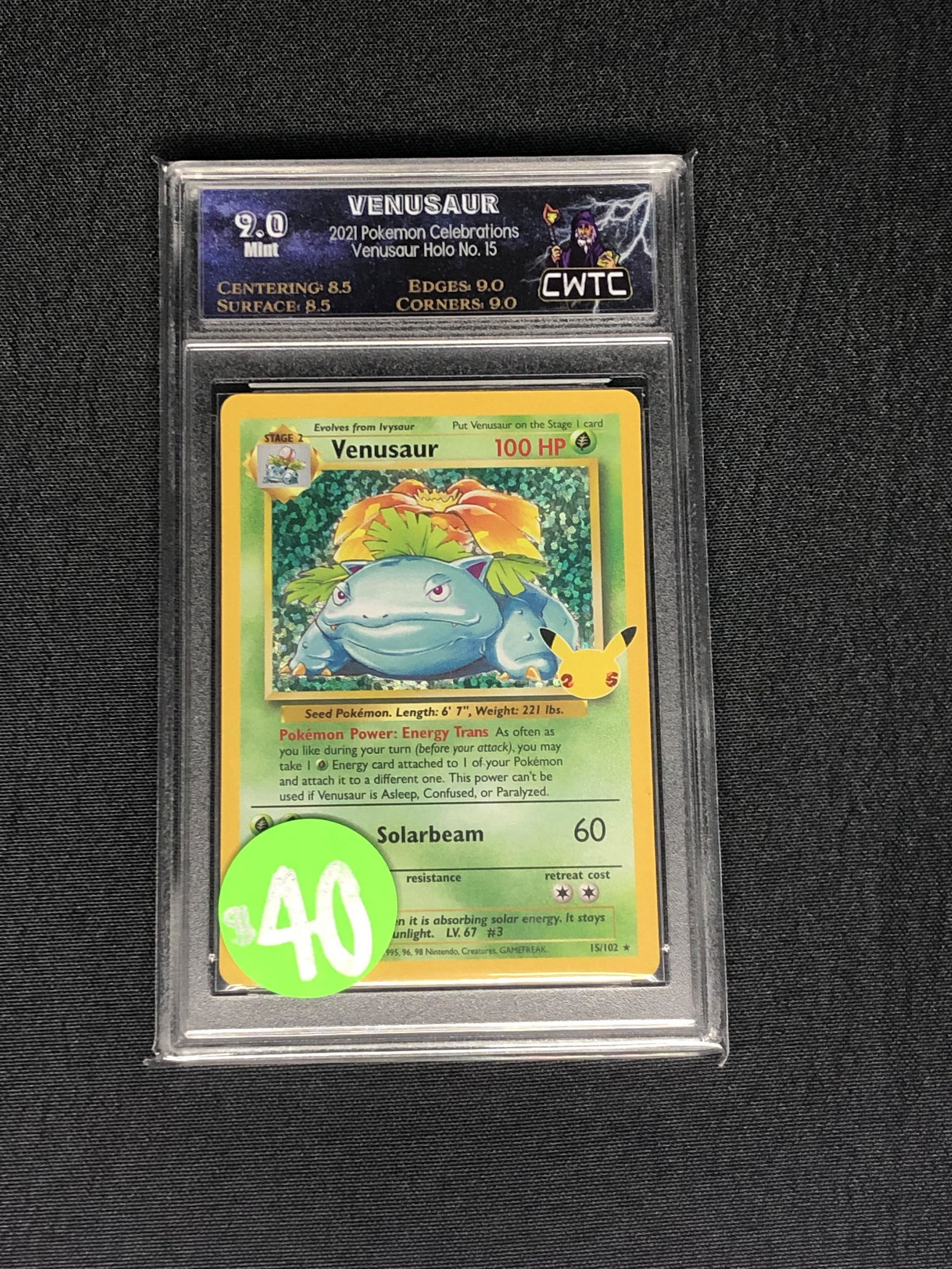 Venusaur Holo Graded CWTC 9 (1 of 1)