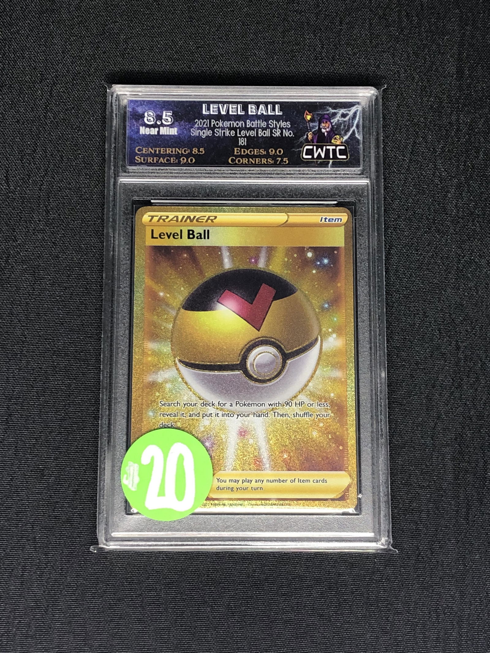 Level Ball Secret Rare Graded CWTC 8.5 (1 of 1)