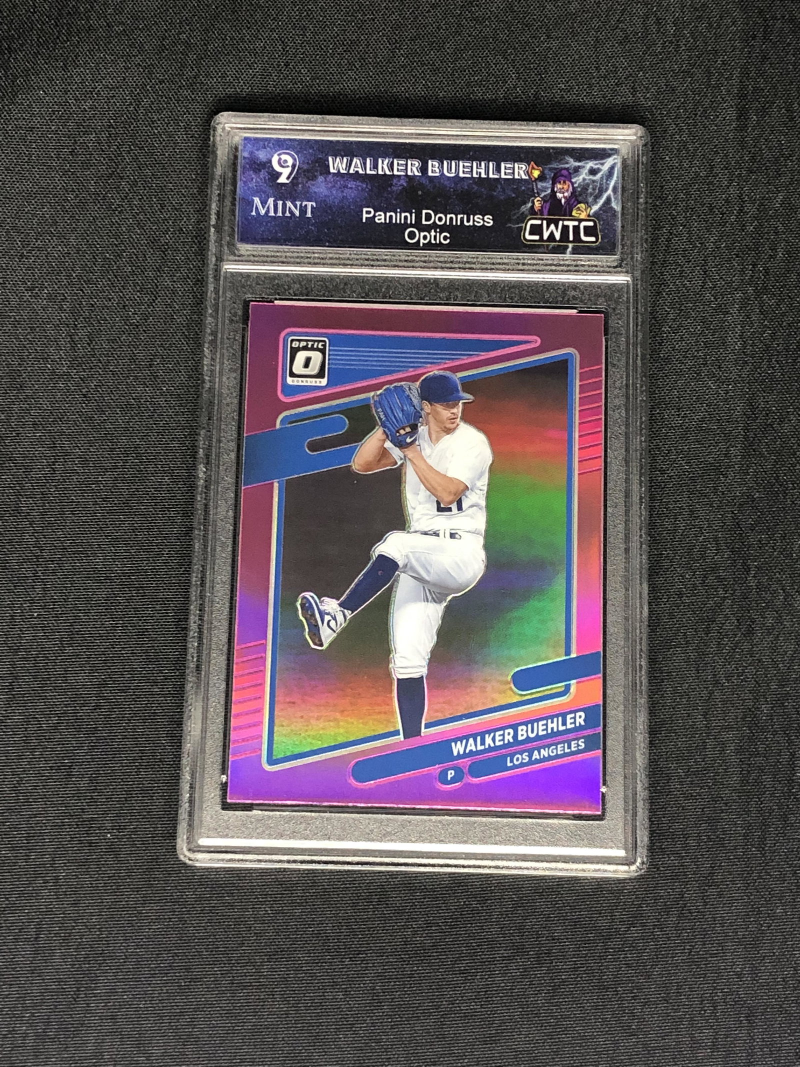 Walker Buehler Panini donruss Optic Pink Graded CWTC 9 (1 of 1)