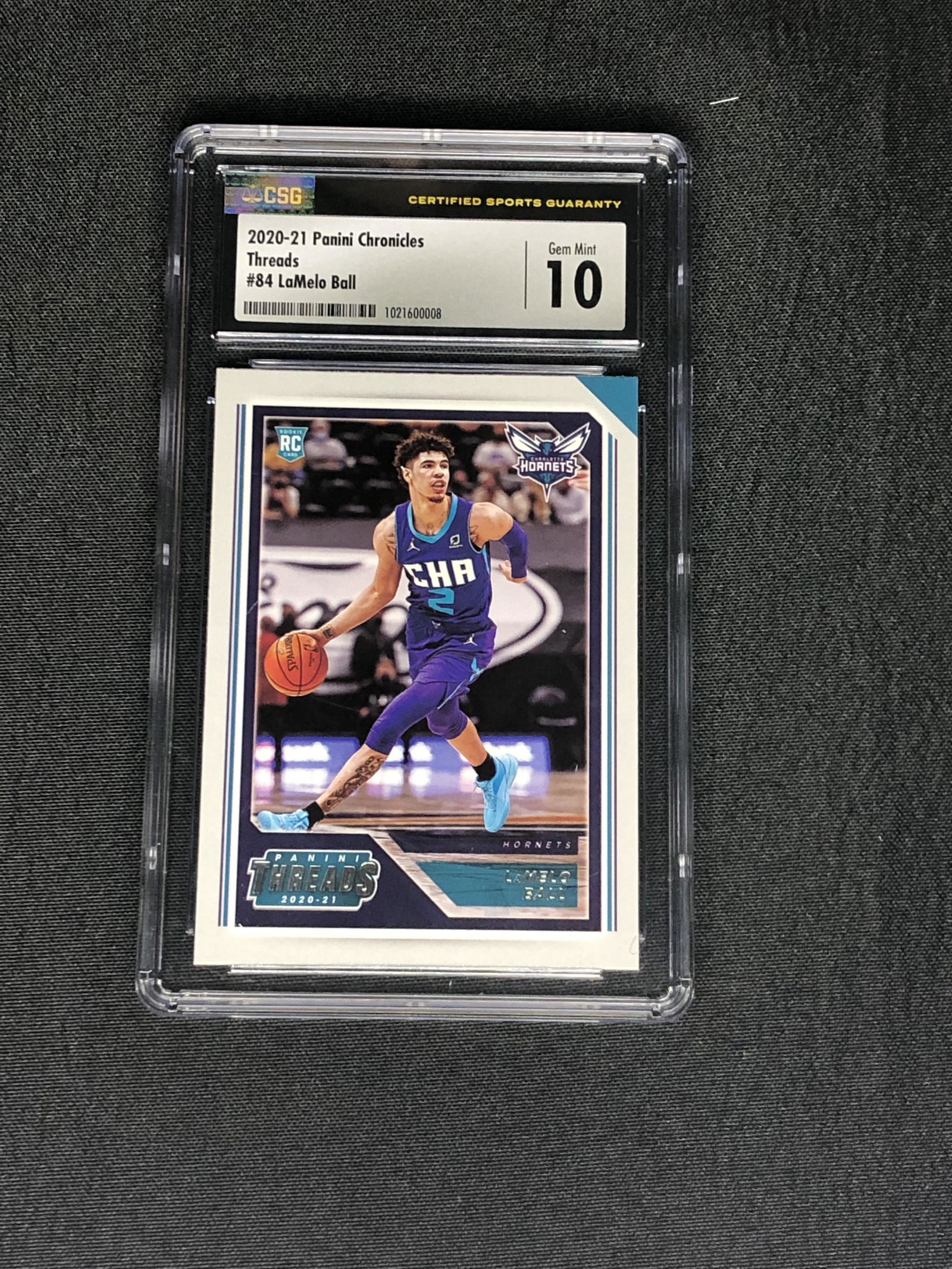 LaMelo Ball Panini Threads Rookie Graded CSG 10 (1 of 1)